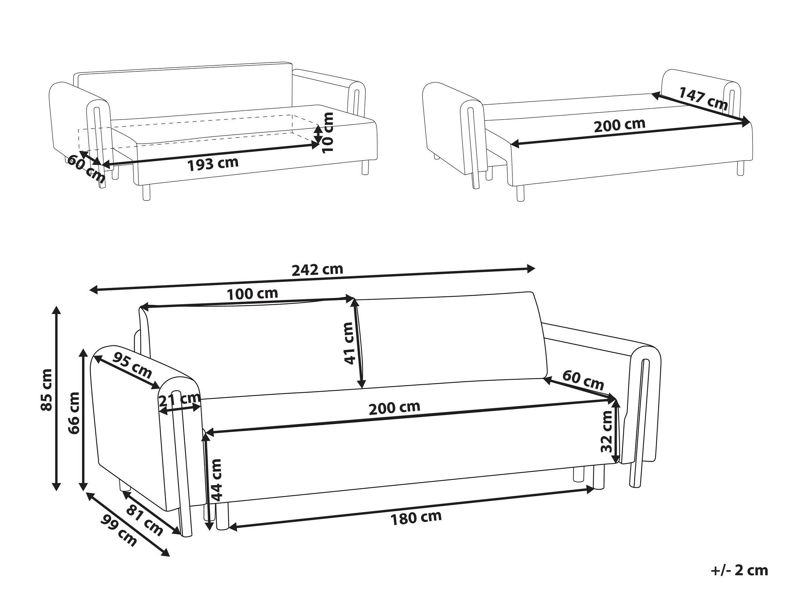Sofa lova Berwyn 2936 (Pilka)