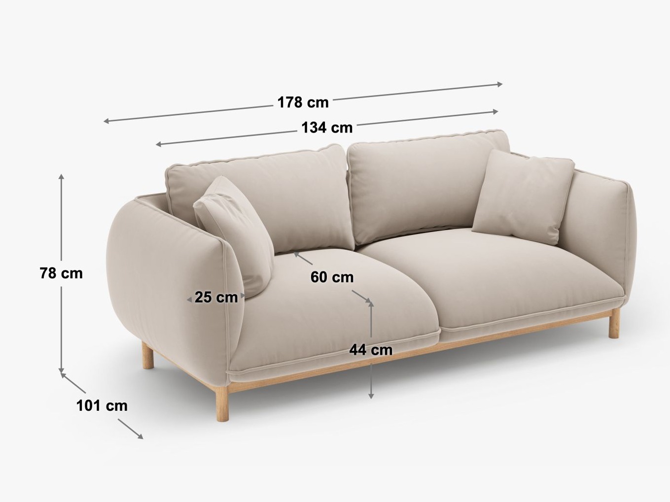 Sofa Romvese 100 (Casino Deep Blue)