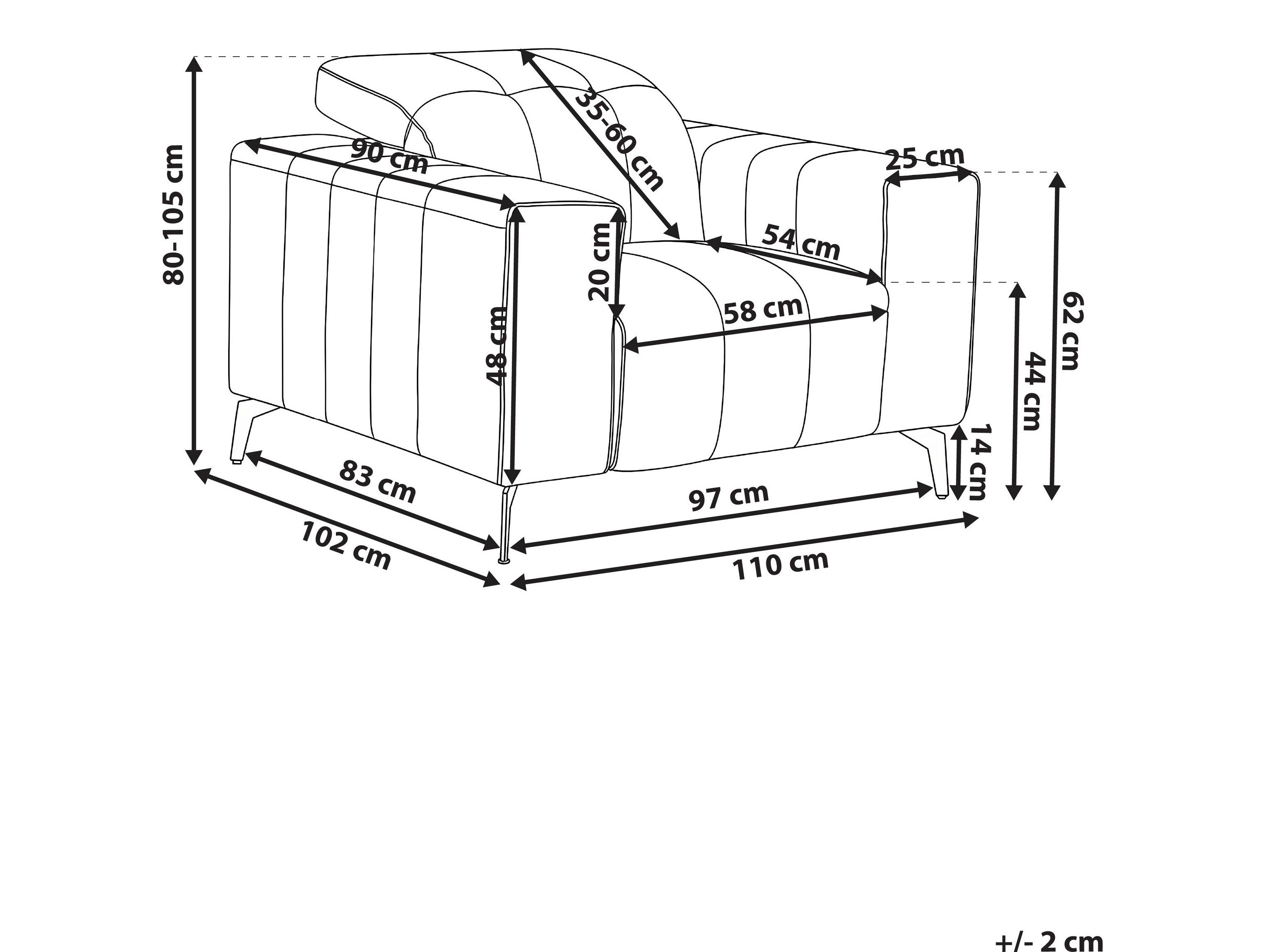 Fotelis Berwyn 2944 (Taupe)