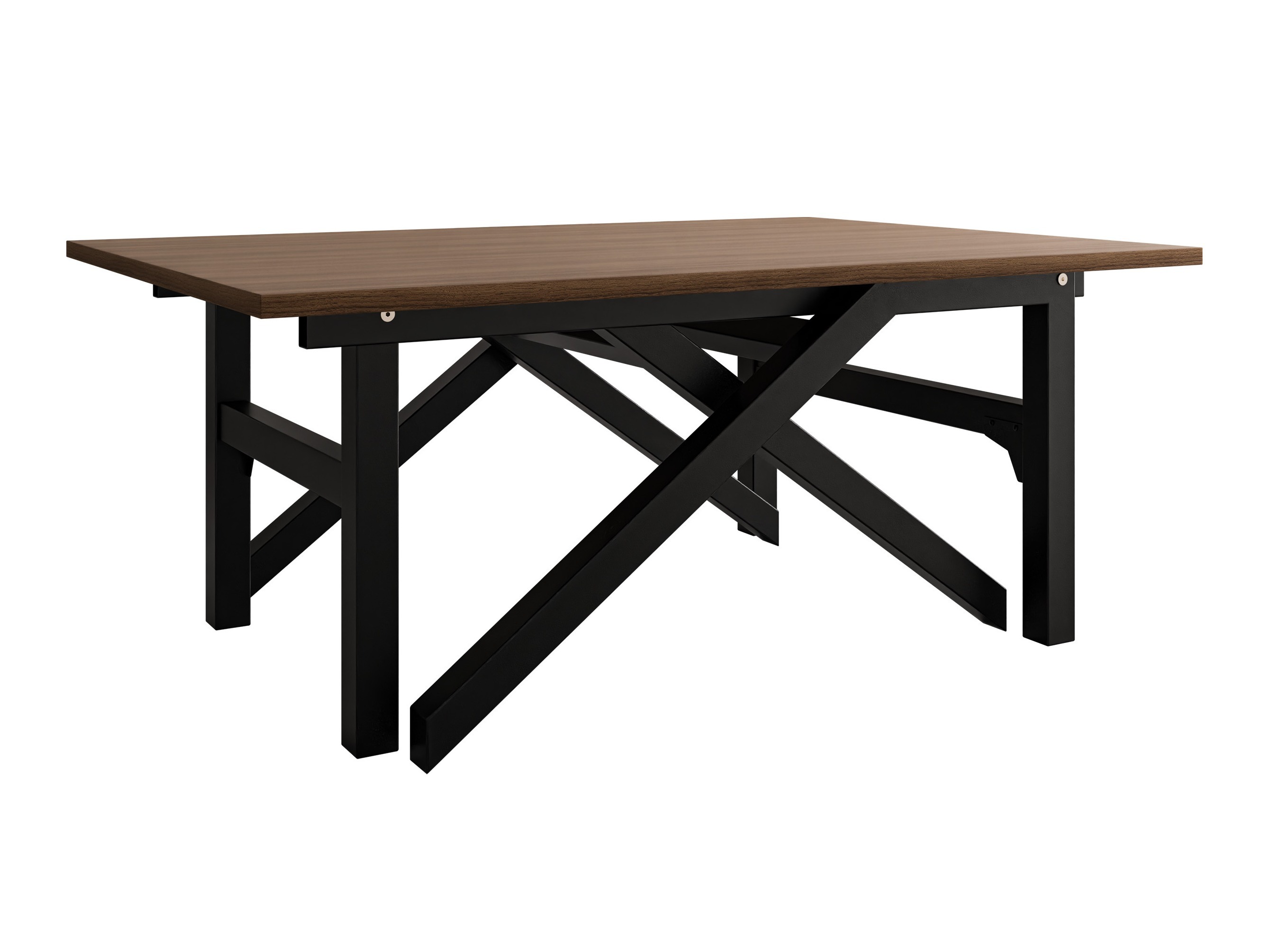 Žurnalinis staliukas transformeris Oswego 151 (Graikinis riešutas + Juoda)