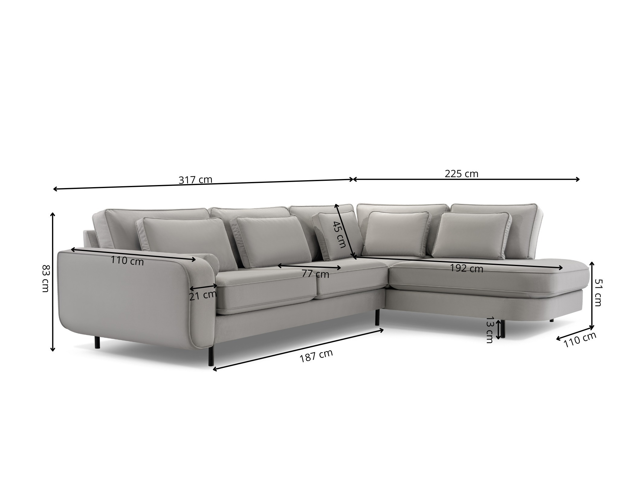 Minkštas kampas Lufkin 158 (Modo 2322)