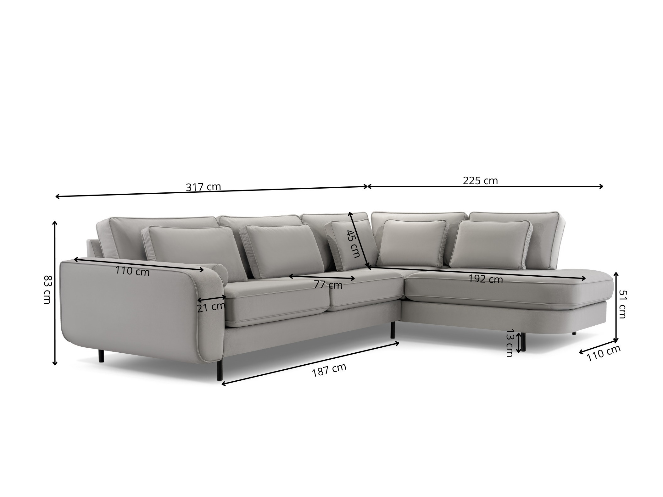 Minkštas kampas Lufkin 158 (Modo 2322)