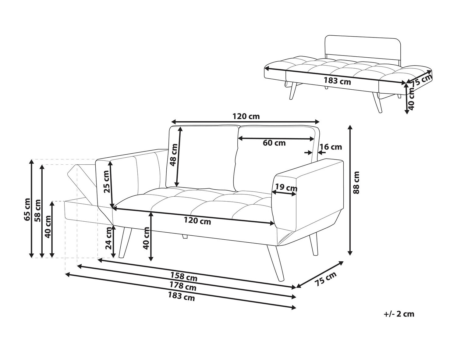 Sofa lova Berwyn 446 (Pilka)