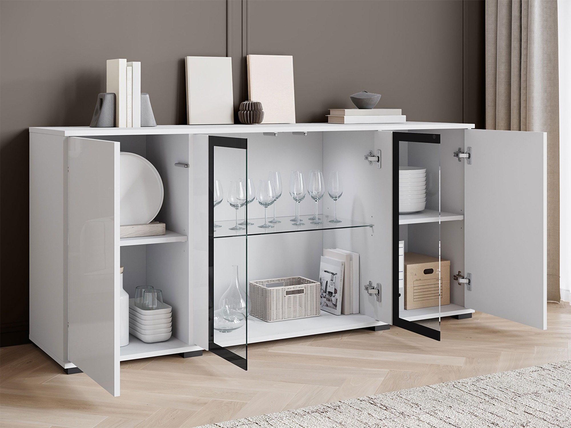 Spintelė Torcame 102 (Votan ąžuolas + Blizgi balta)