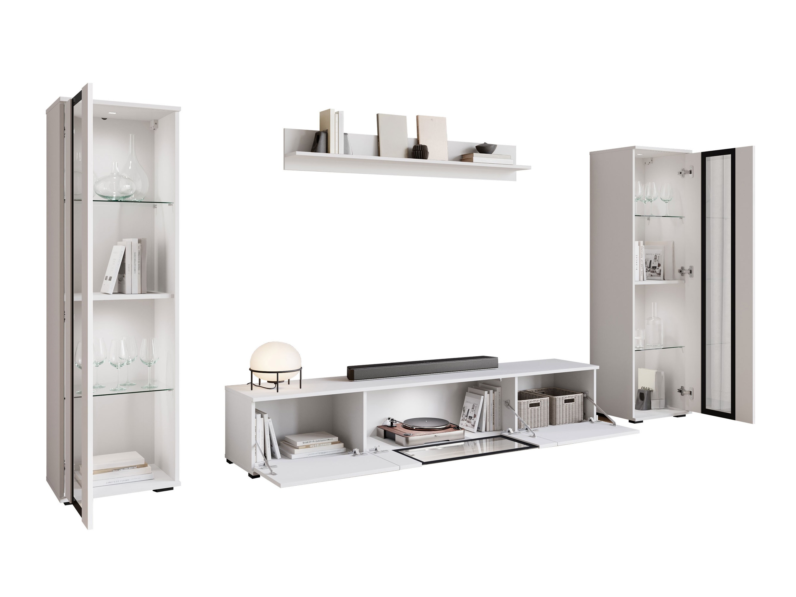 Svetainės komplektas Torcame 103 (Juoda)