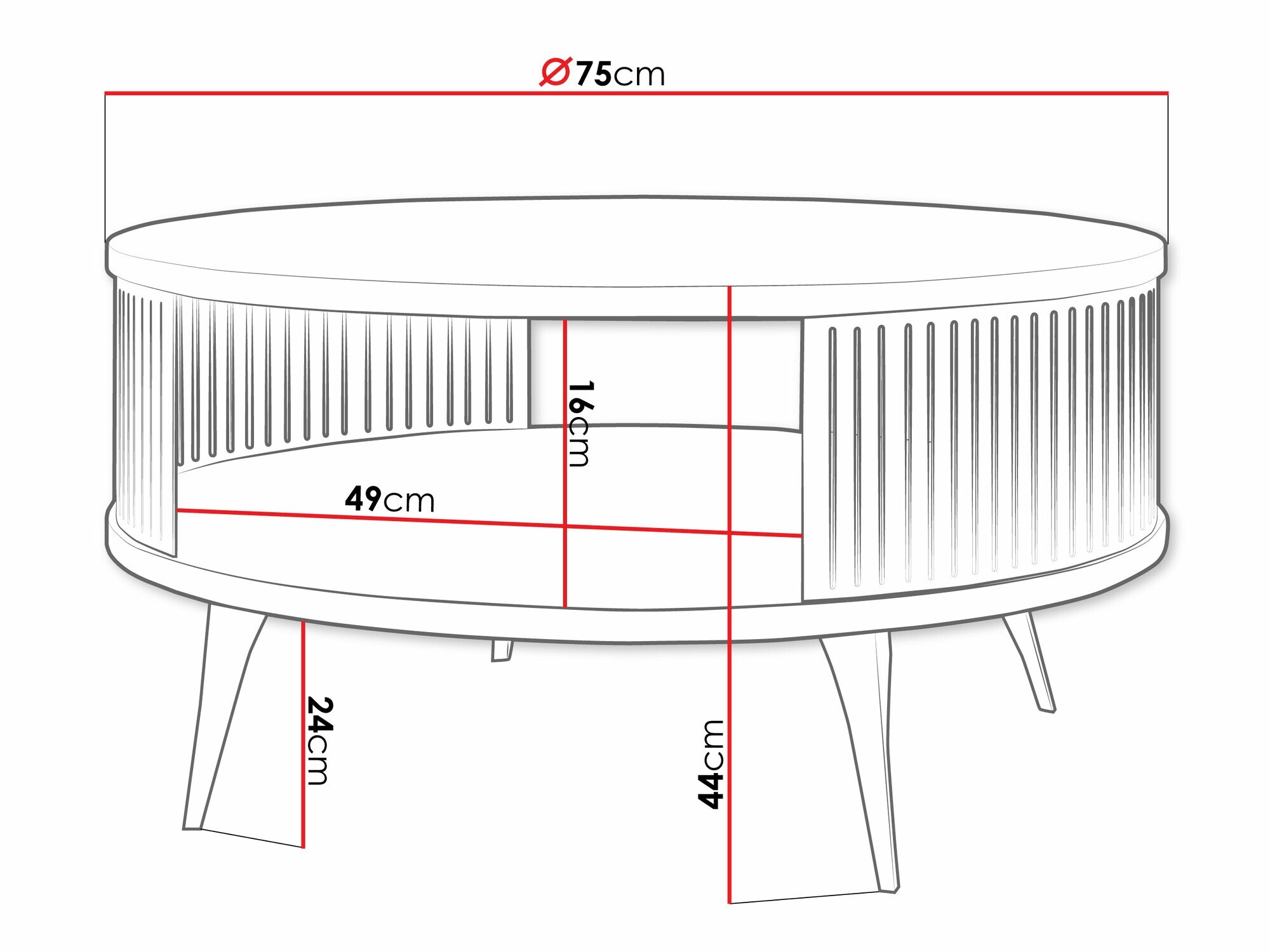 Žurnalinis staliukas ST8295 su pažeista pakuote