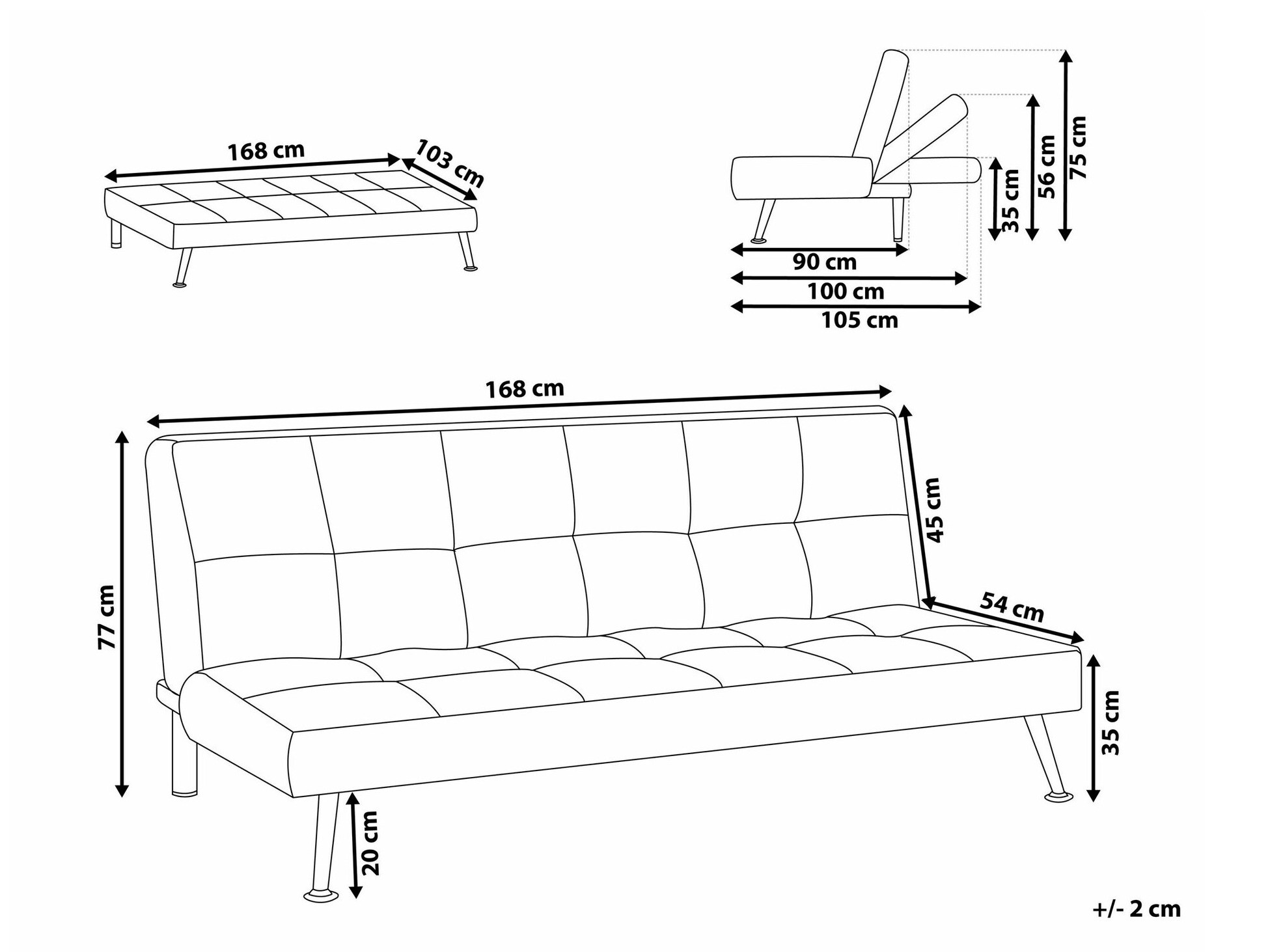 Sofa lova Berwyn 1989 (Šviesi smėlinė)