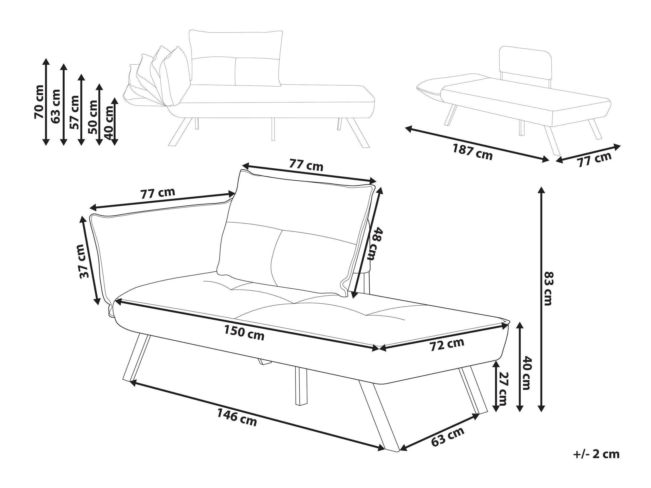 Kušetė Berwyn 2968 (Žalia)