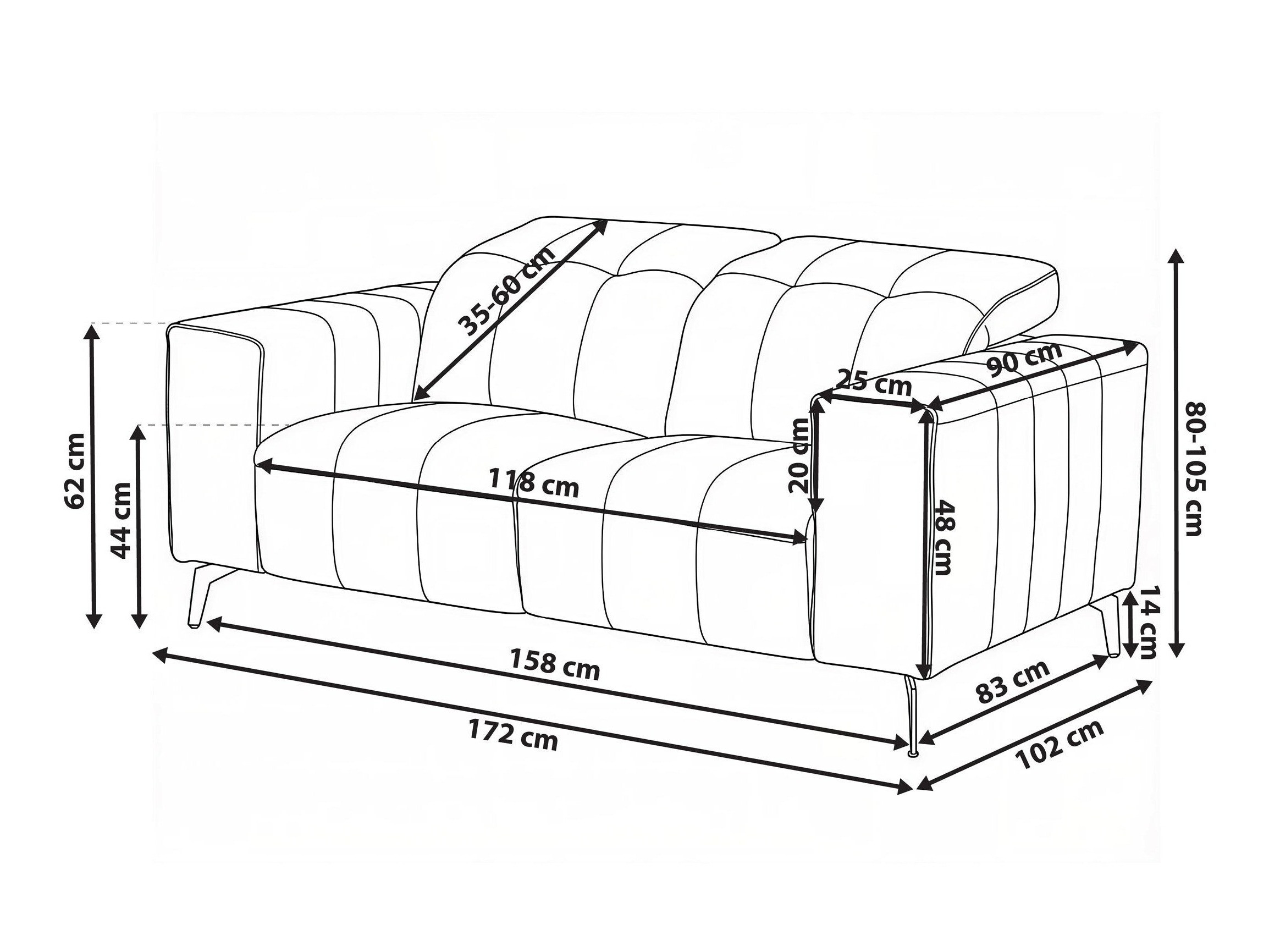 Sofa Berwyn 2947 (Šviesi smėlinė)
