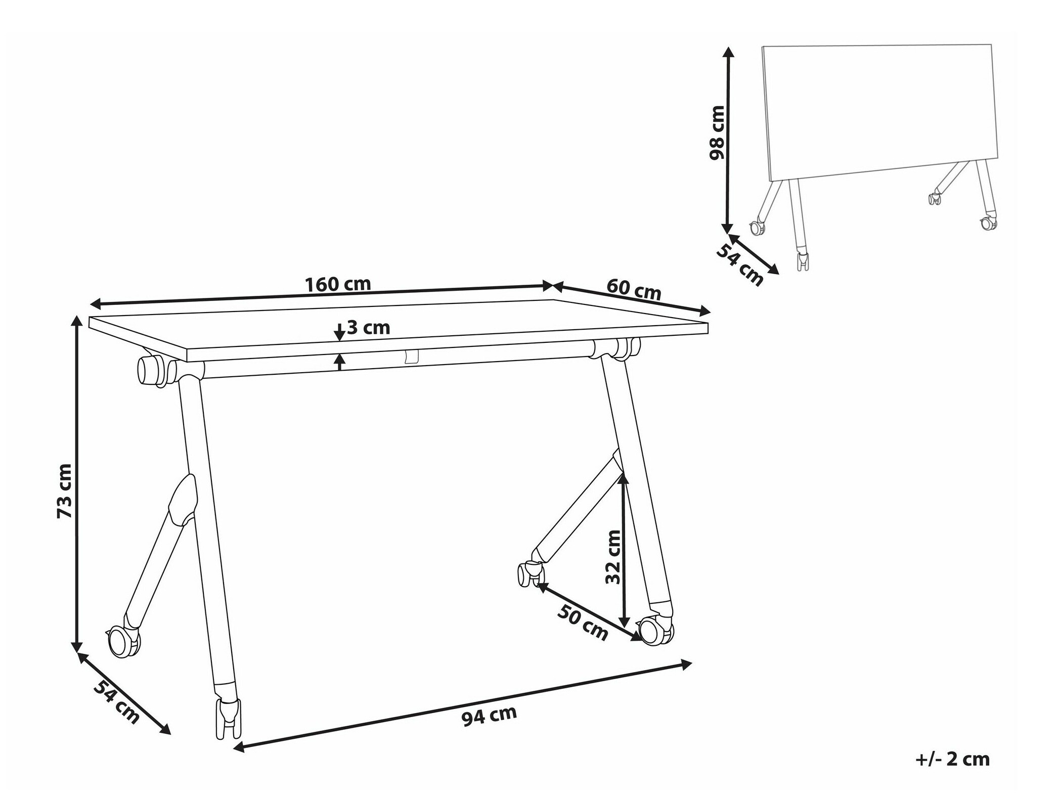 Darbo stalas Berwyn 2138 (Šviesus medis)