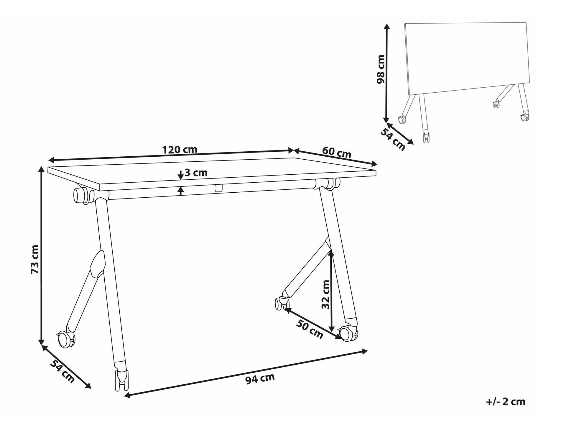 Darbo stalas Berwyn 2138 (Šviesus medis)