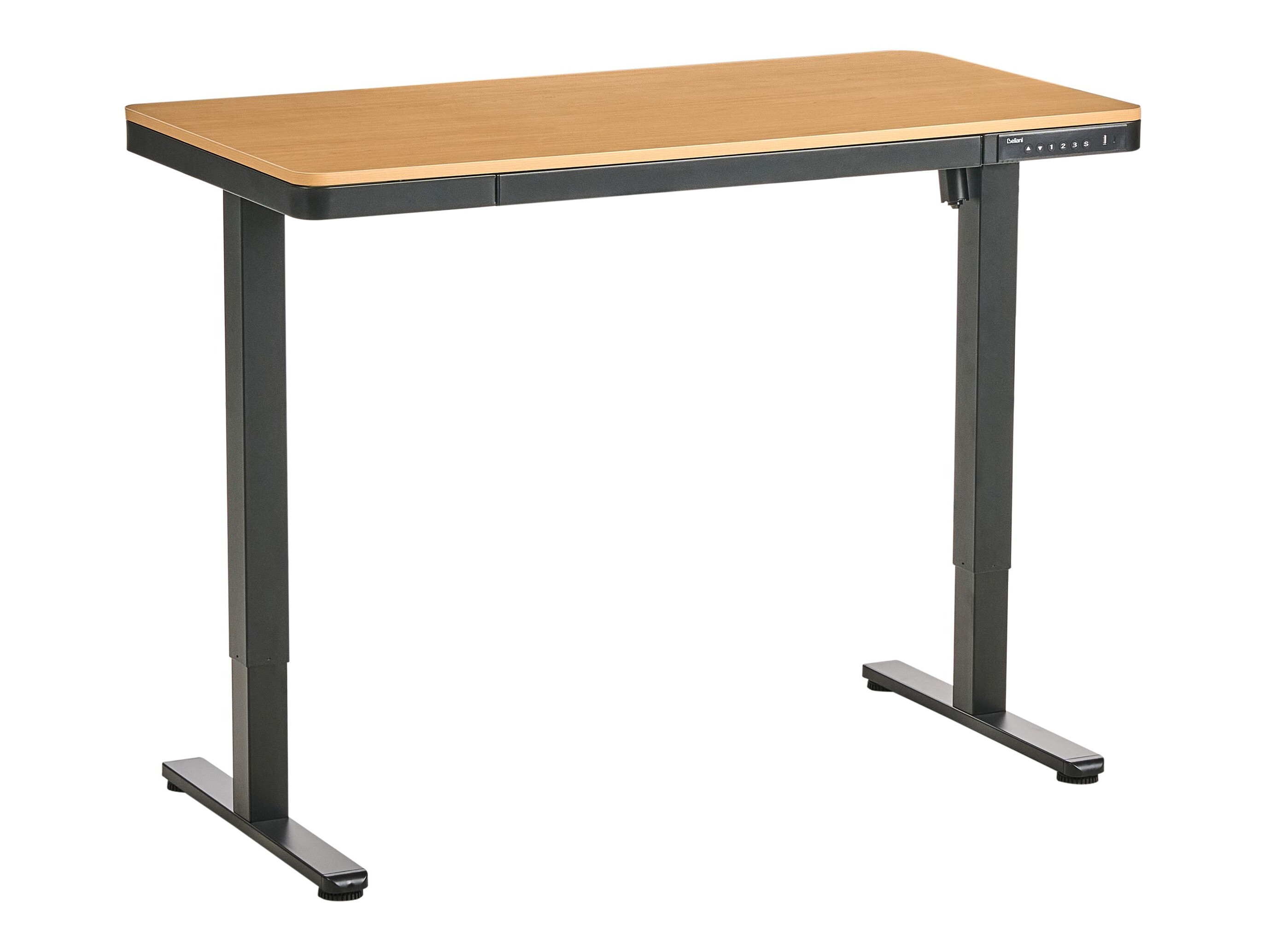 Reguliuojamo aukščio darbo stalas Berwyn 2994 (Juoda + Šviesi ruda)