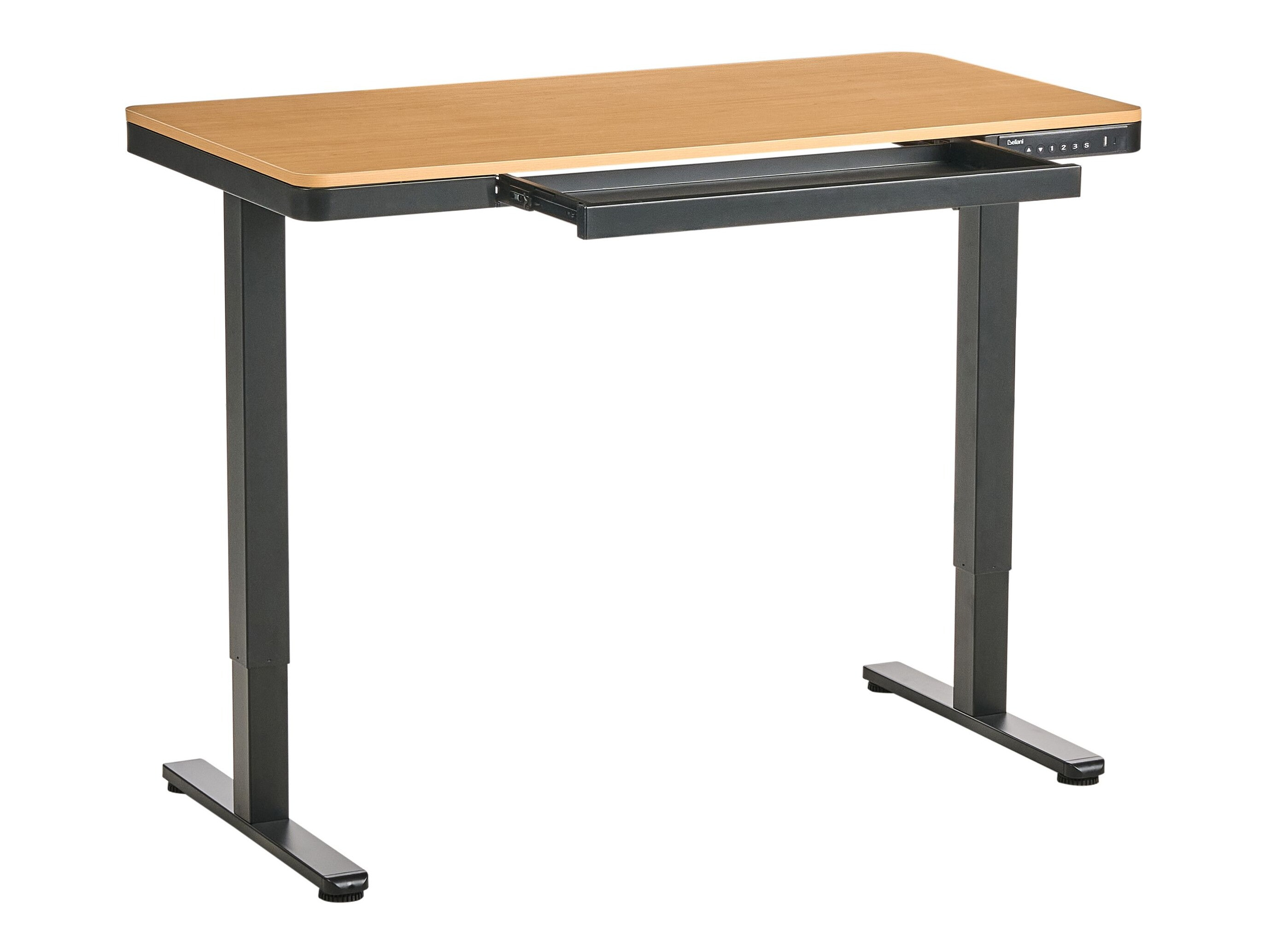 Reguliuojamo aukščio darbo stalas Berwyn 2994 (Juoda + Šviesi ruda)