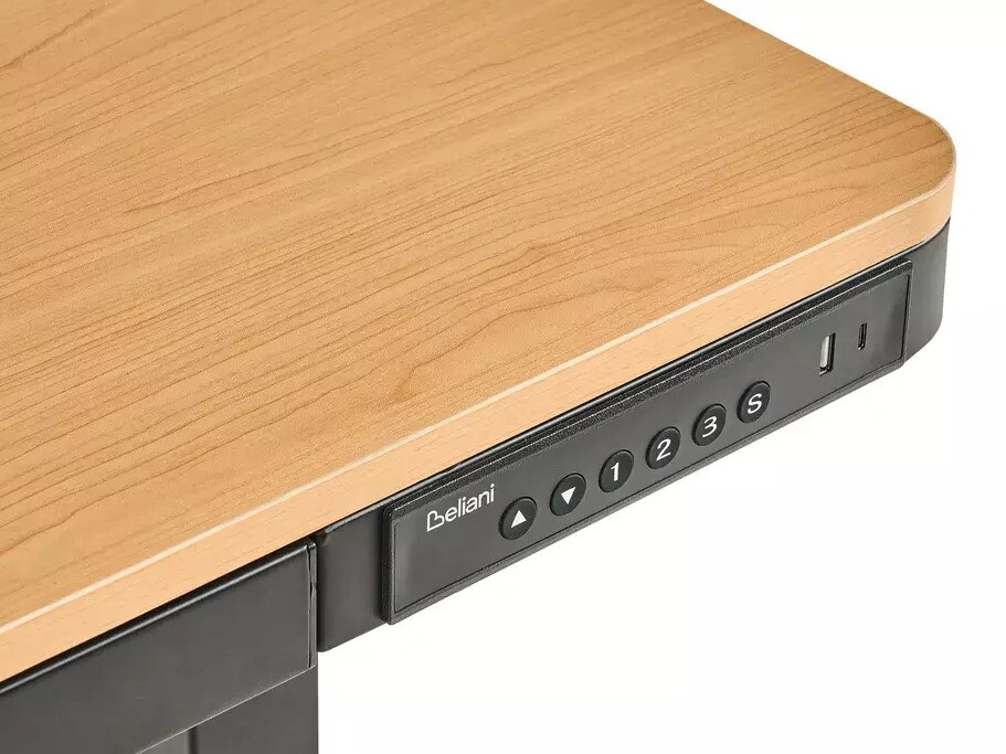 Reguliuojamo aukščio darbo stalas Berwyn 2994 (Juoda + Šviesi ruda)