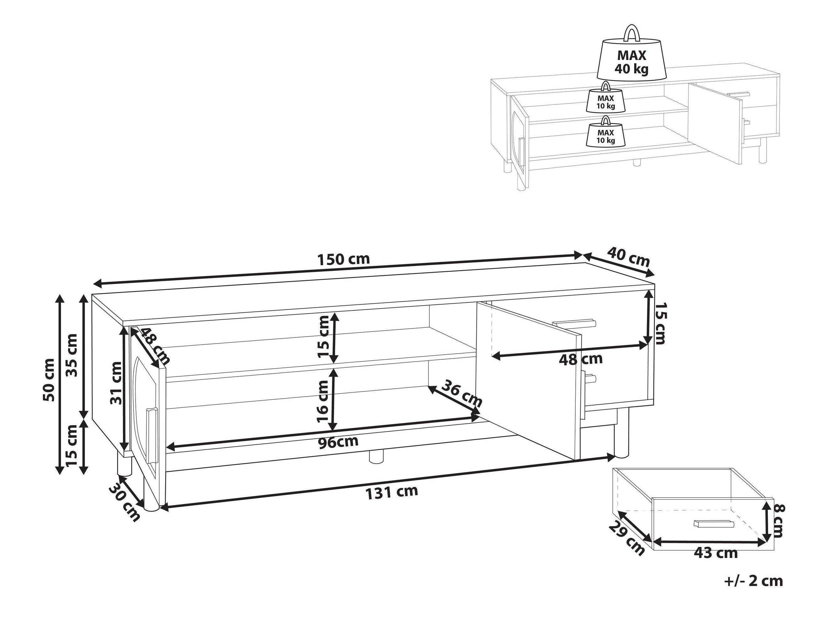 TV staliukas Cirlua 103