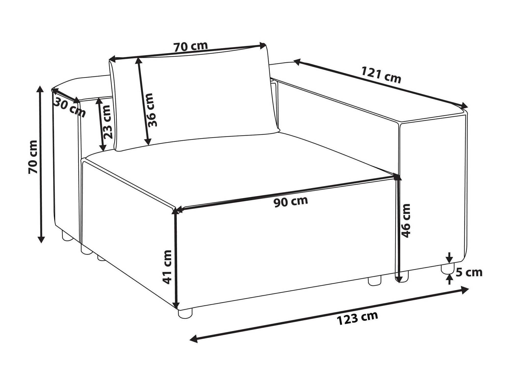 Modulinis fotelis Avialu 104 (Šviesi žalia)