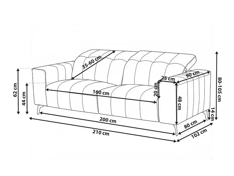 Sofa Berwyn 2946 (Šviesi smėlinė)