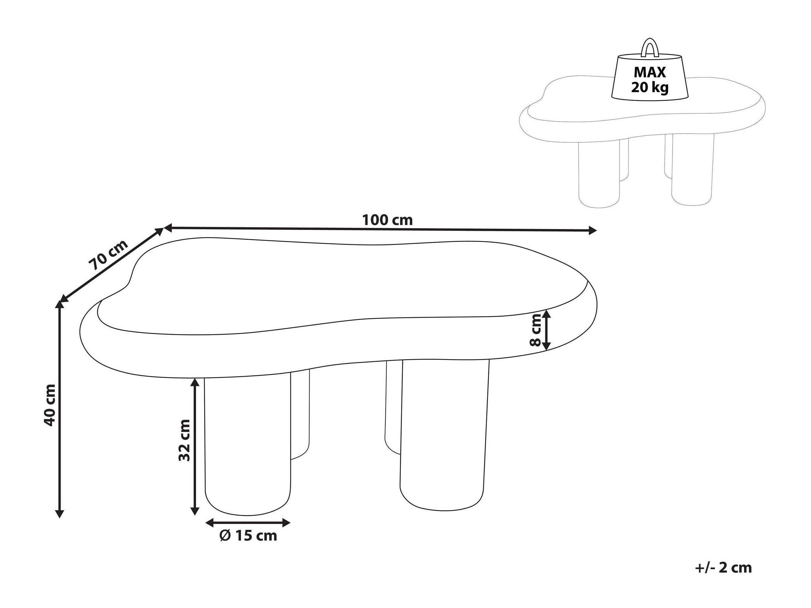 Žurnalinis staliukas Berwyn 2949 (Taupe)
