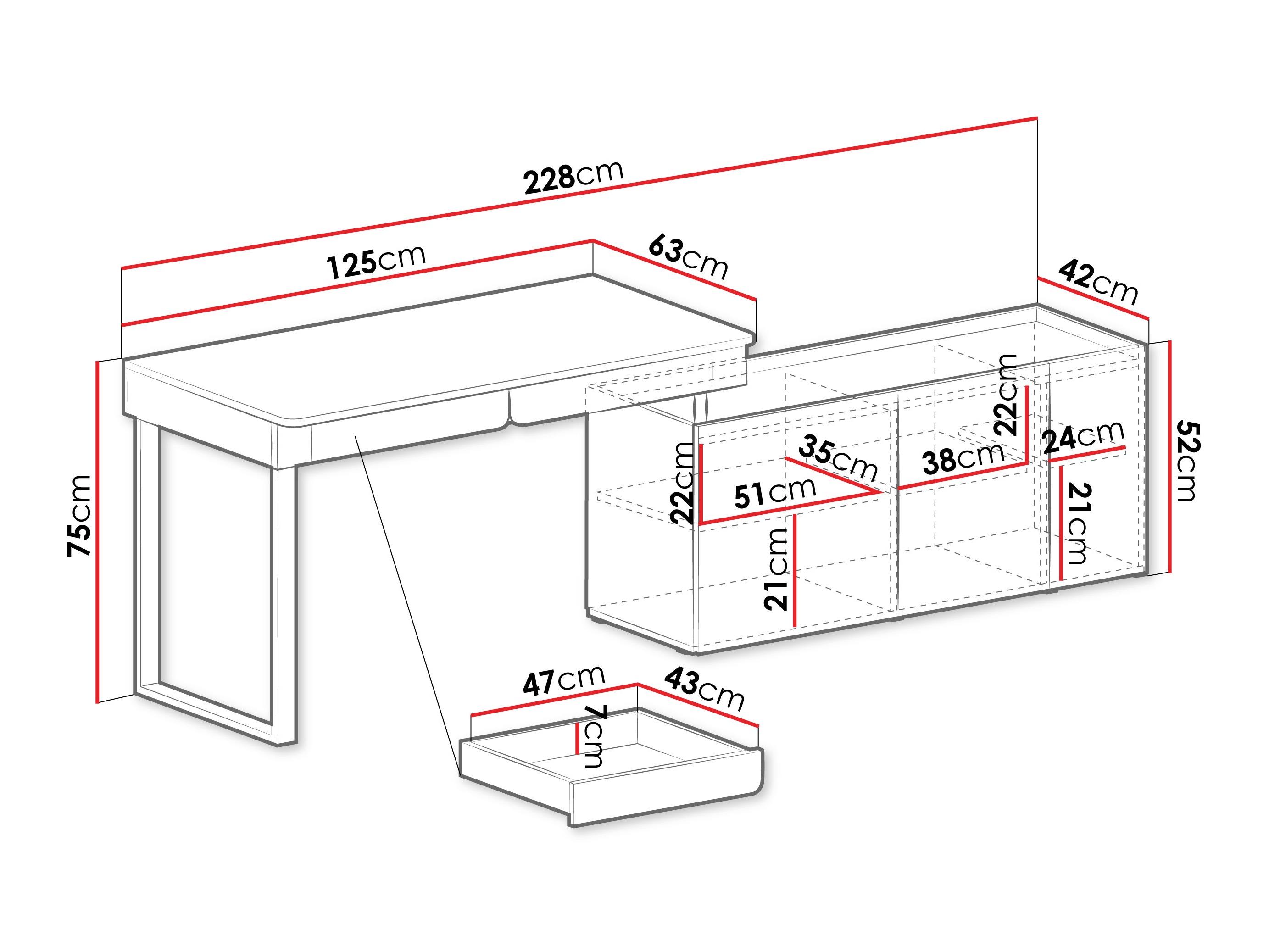 Kampinis darbo stalas Fiosono 110 (Smėlinė + Ąžuolas)