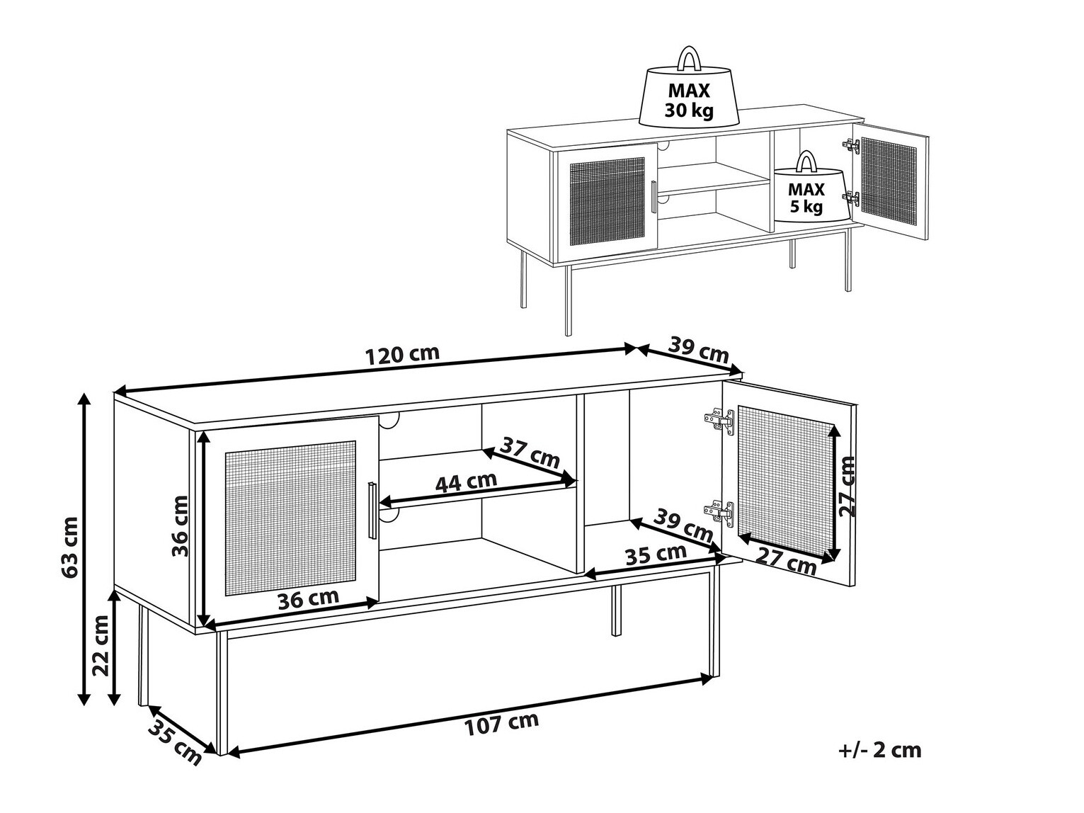TV staliukas Levfelu 108