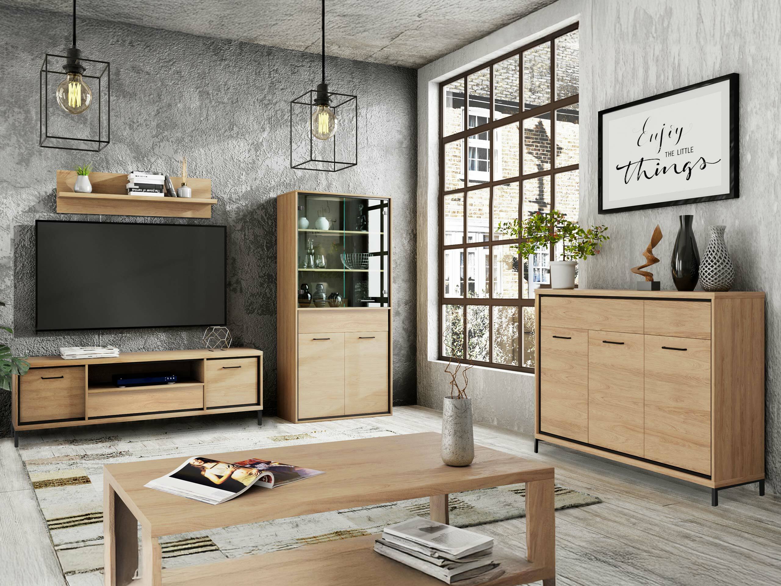 Svetainės komplektas Etrmoni 118 (Šviesus medis)