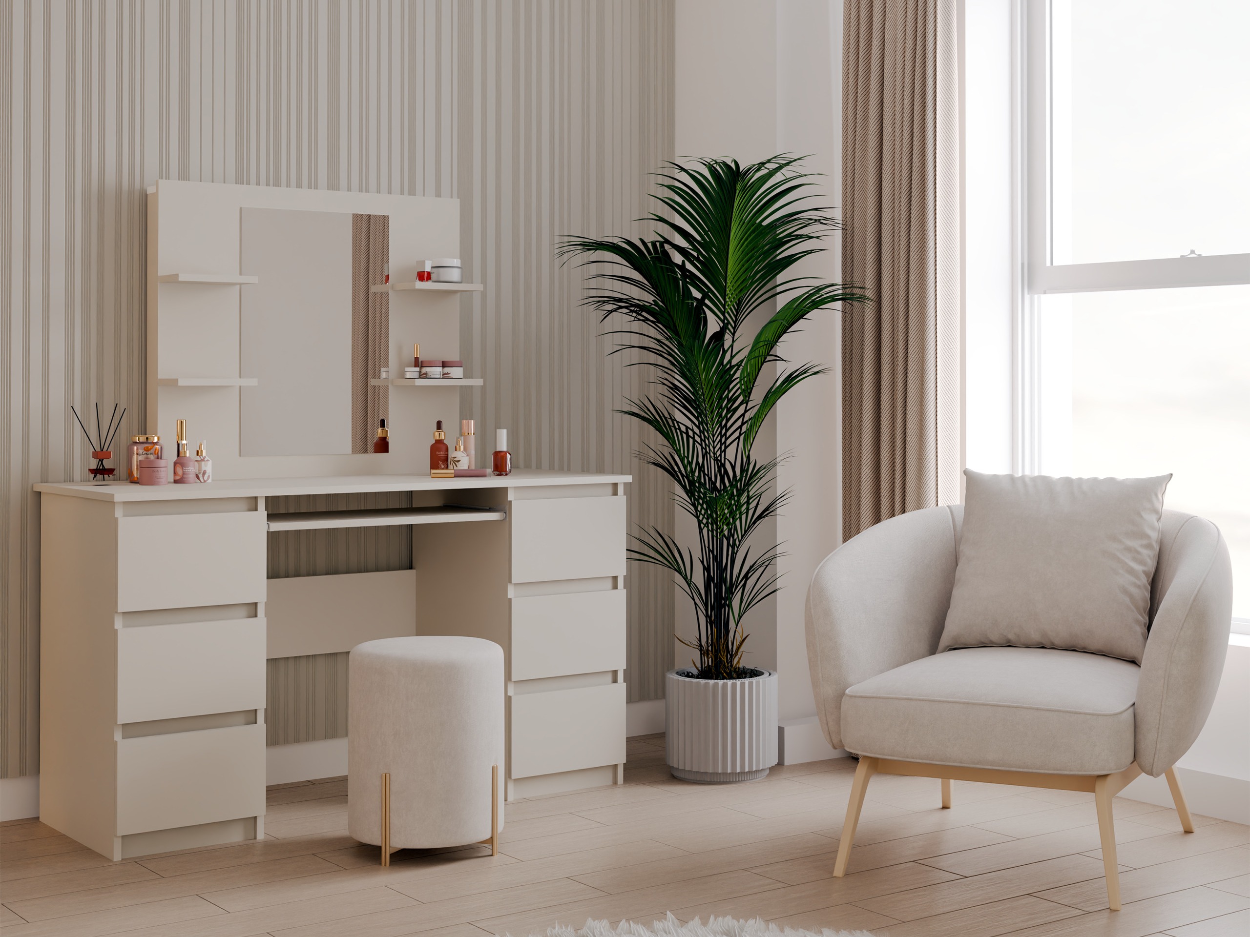 Makiažo staliukas Mandeville 359 (Kašmyras)