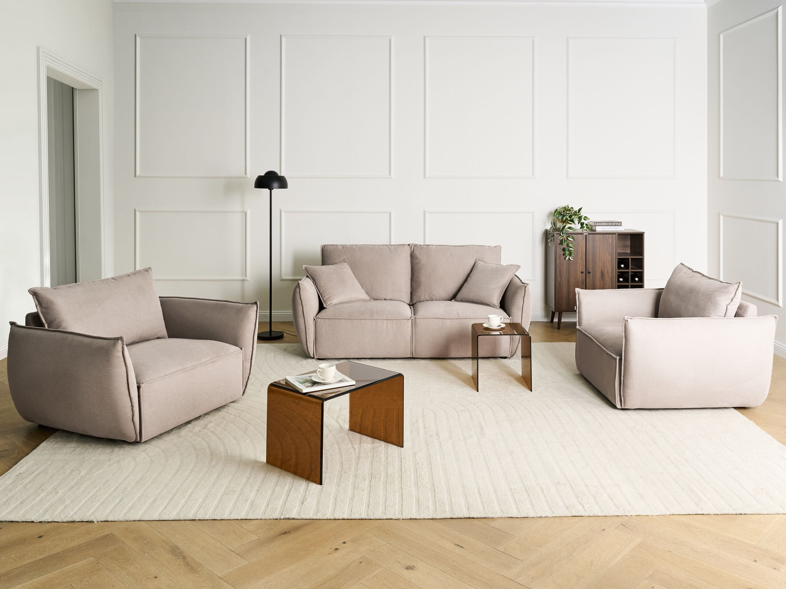 Minkštų baldų komplektas Berwyn 3024 (Taupe)