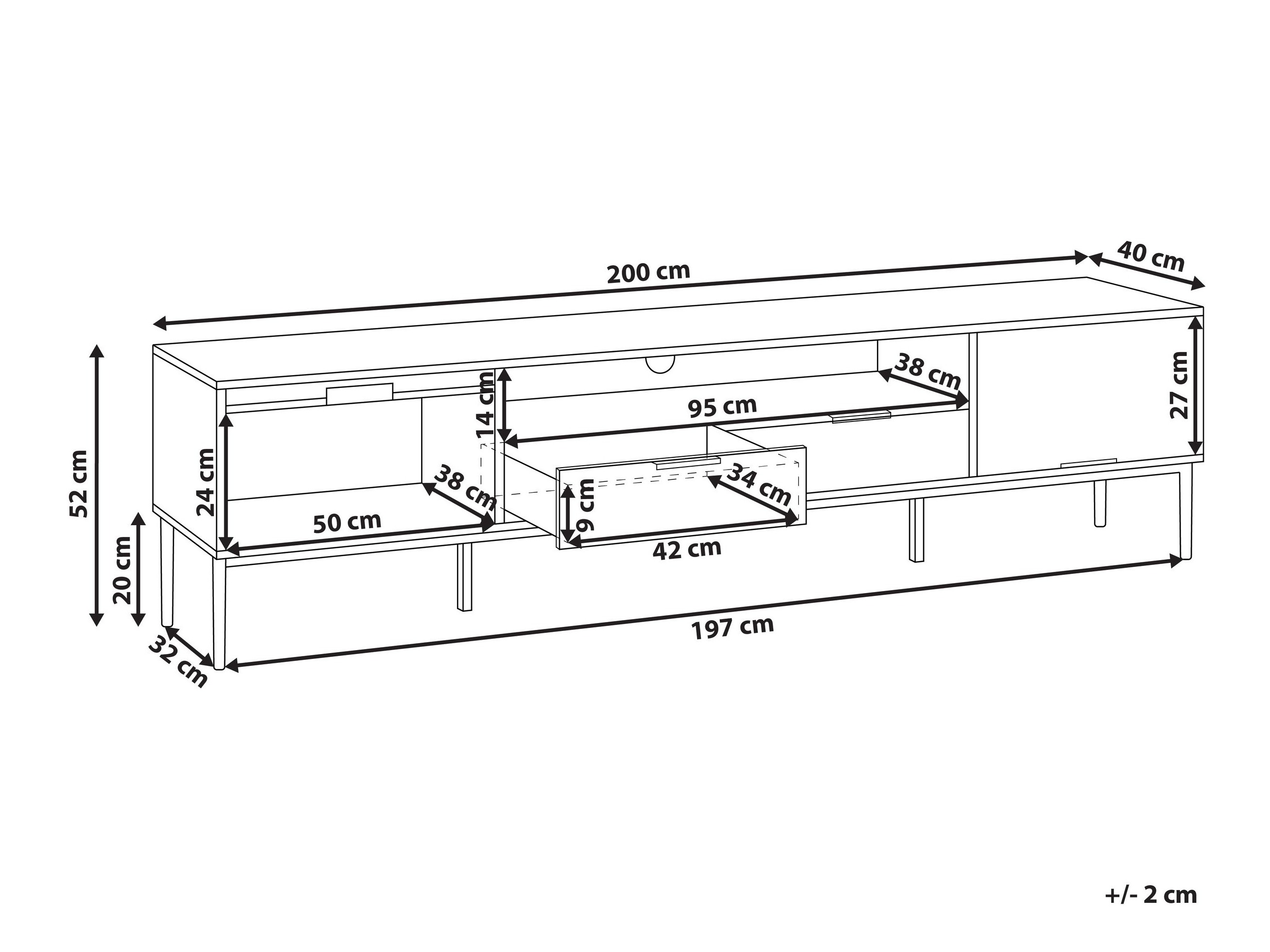 TV staliukas Berwyn 3025