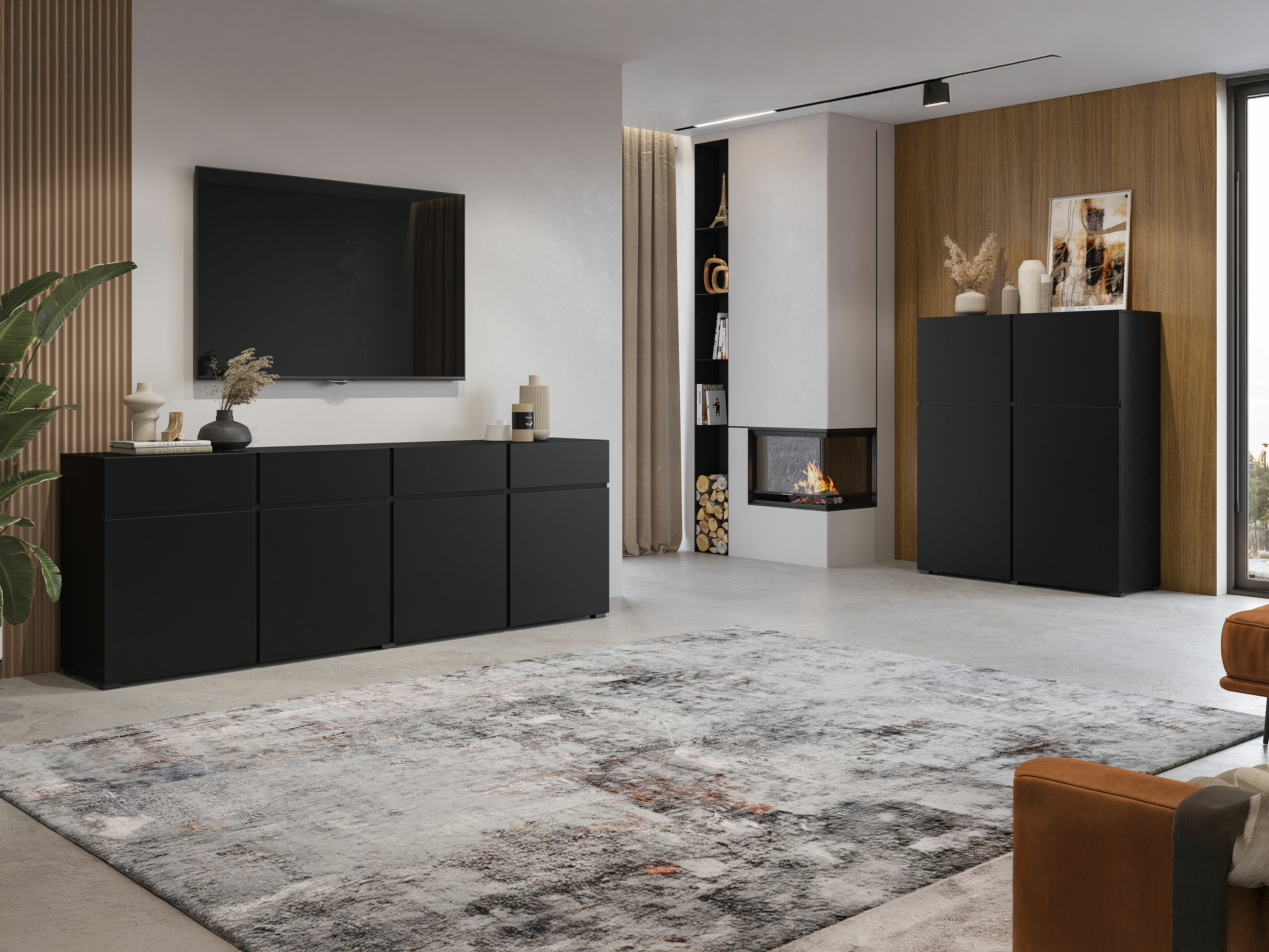 Komoda Alfere 100 (Juoda)