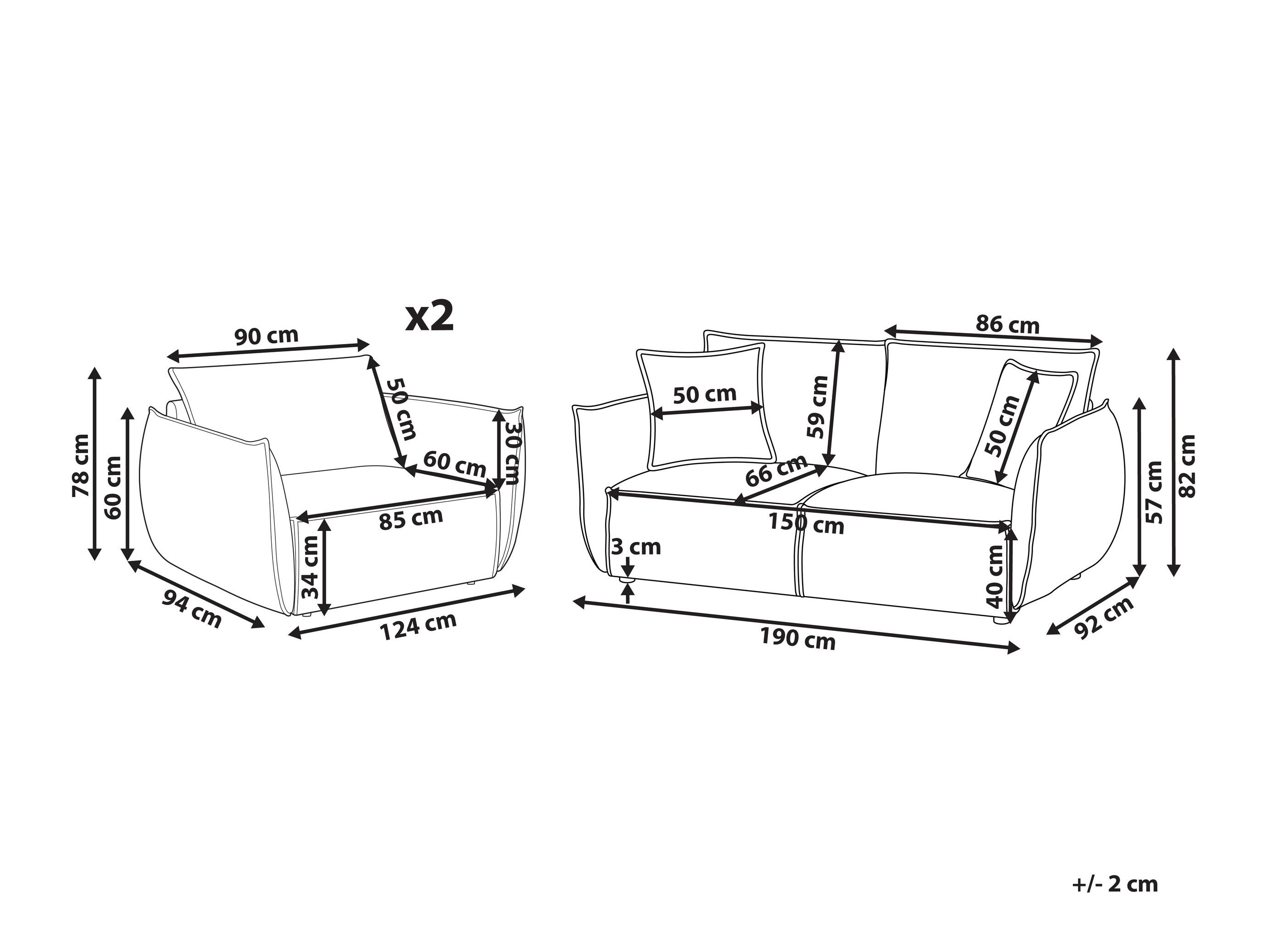 Minkštų baldų komplektas Berwyn 3024 (Šviesi smėlinė)