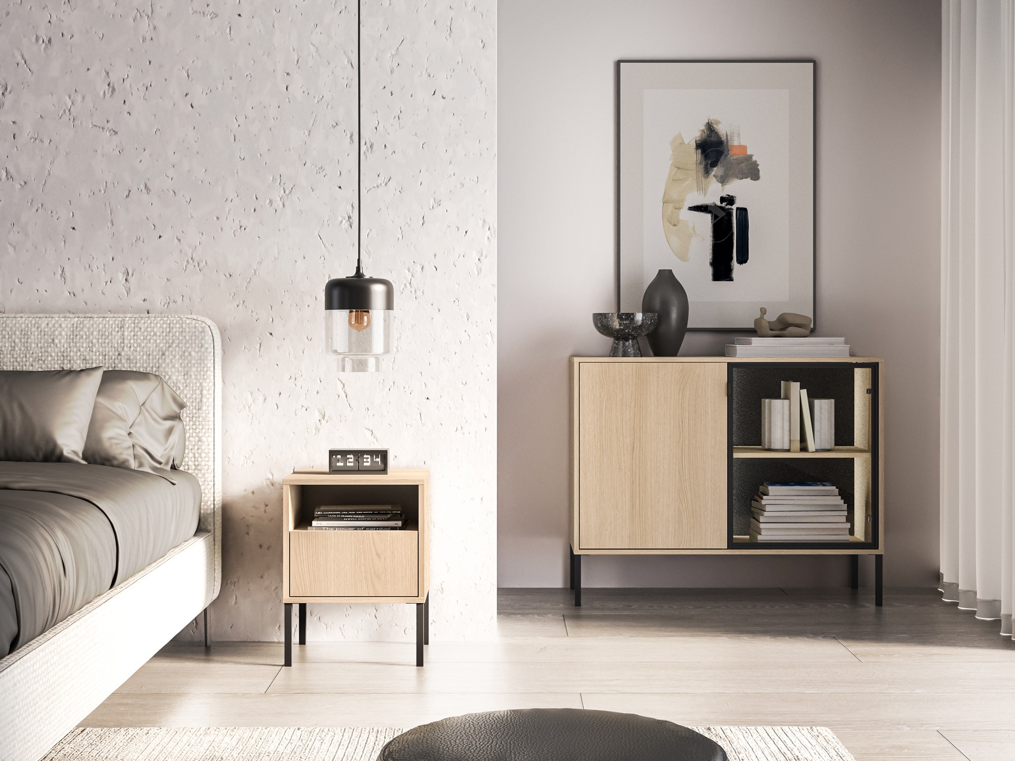 Naktinis staliukas Virsalo 104 (Ąžuolas)