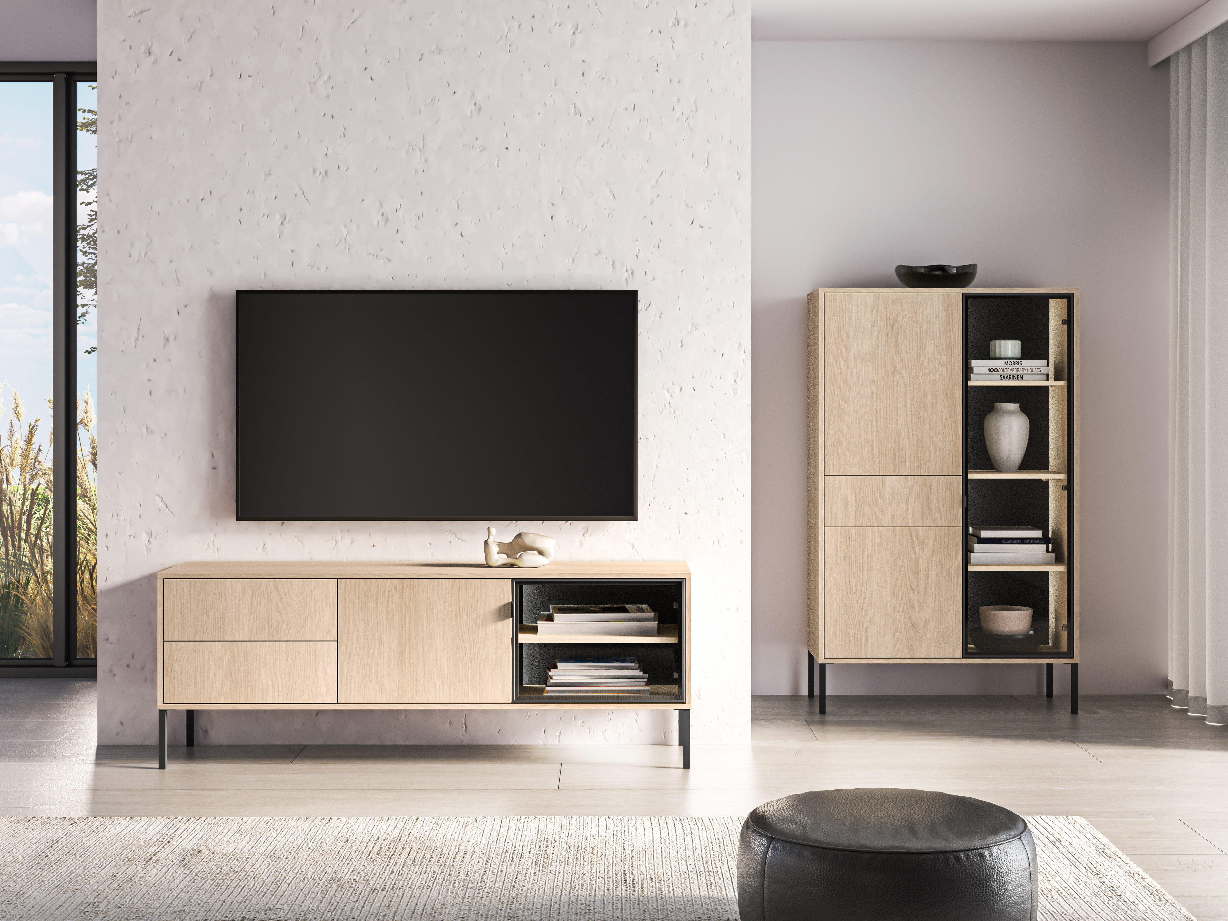 Svetainės komplektas Virsalo 105 (Ąžuolas)