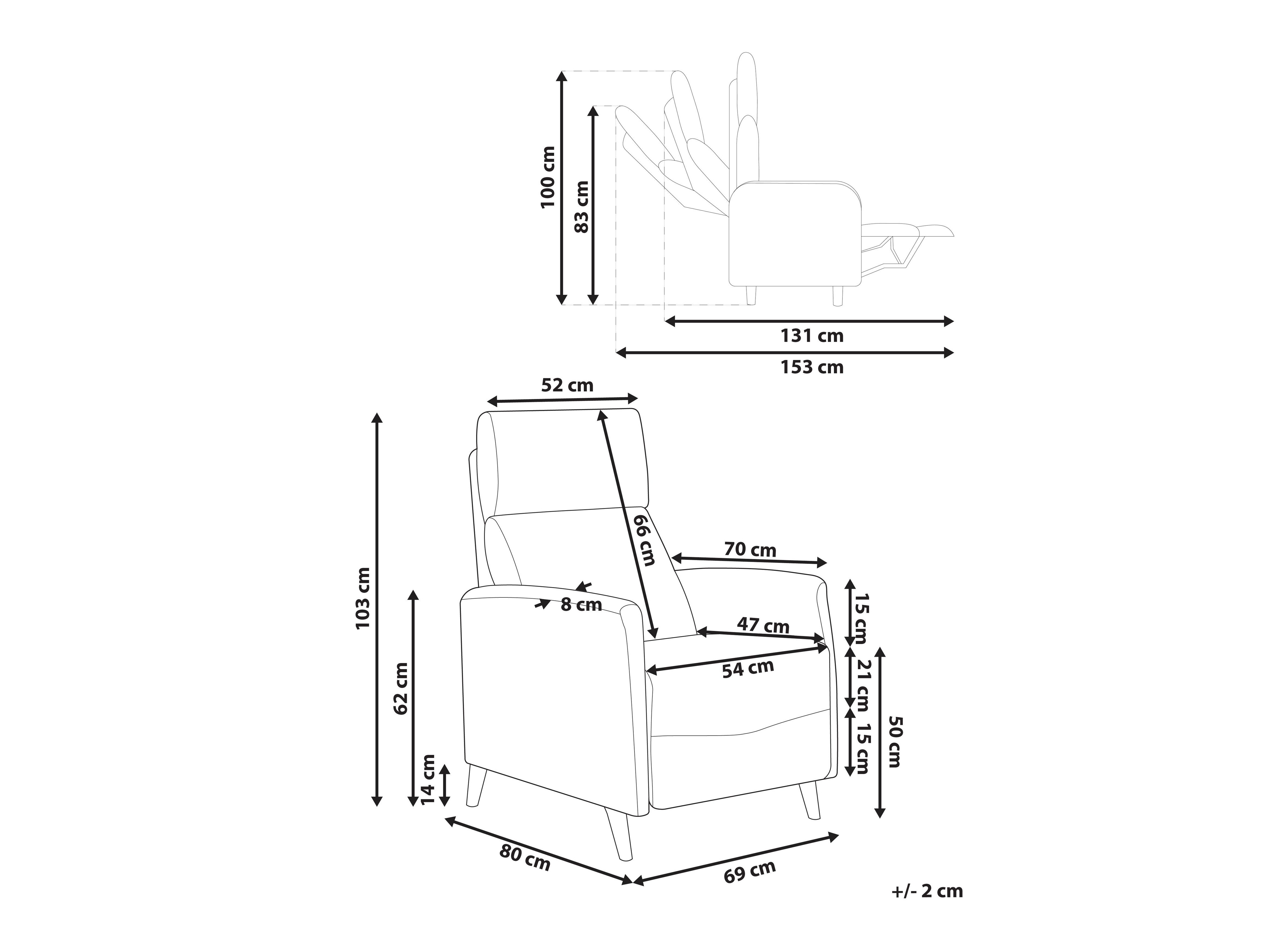 Fotelis reglaineris Berwyn 2462 (Ruda)