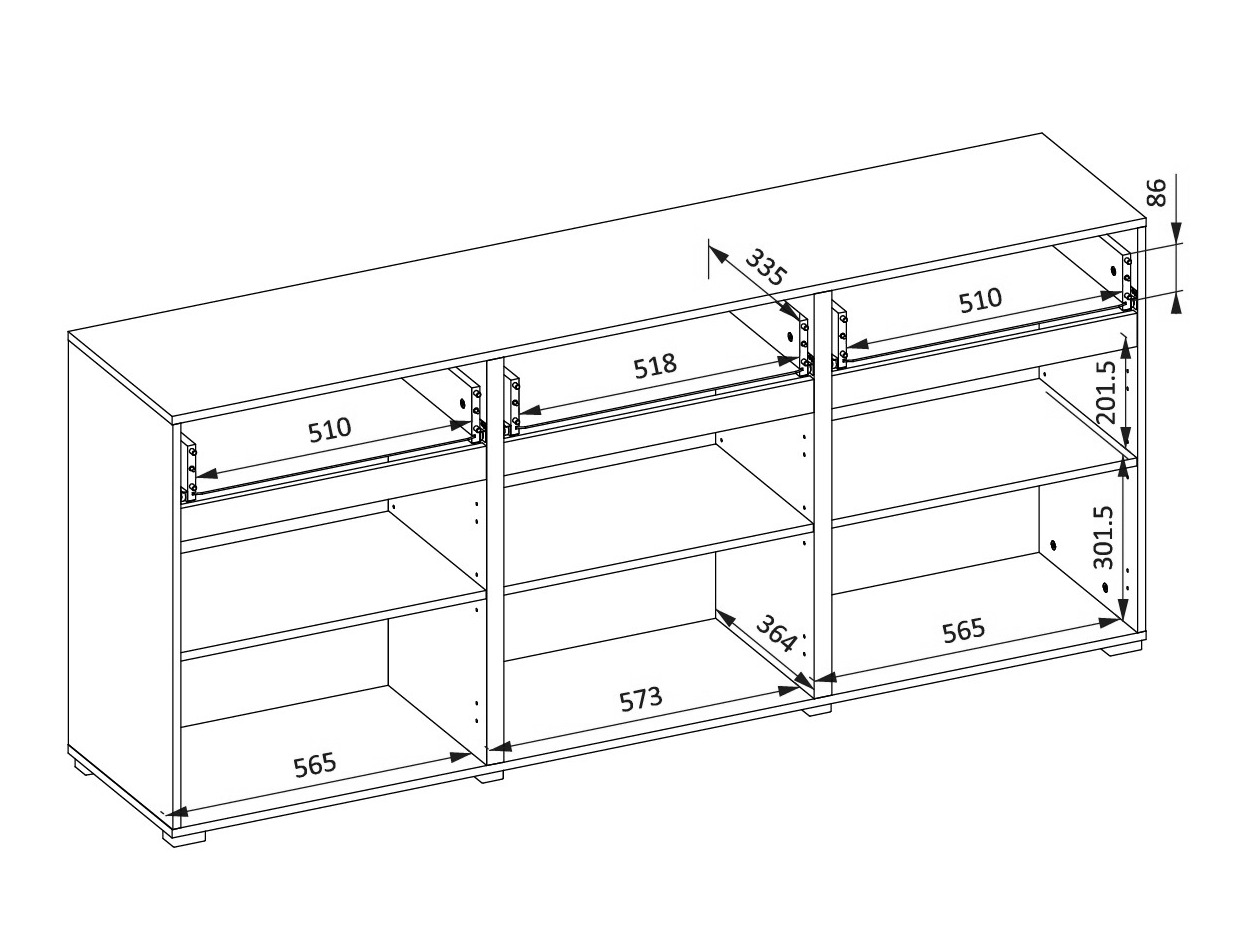 Komoda Alfere 103 (Votan ąžuolas)