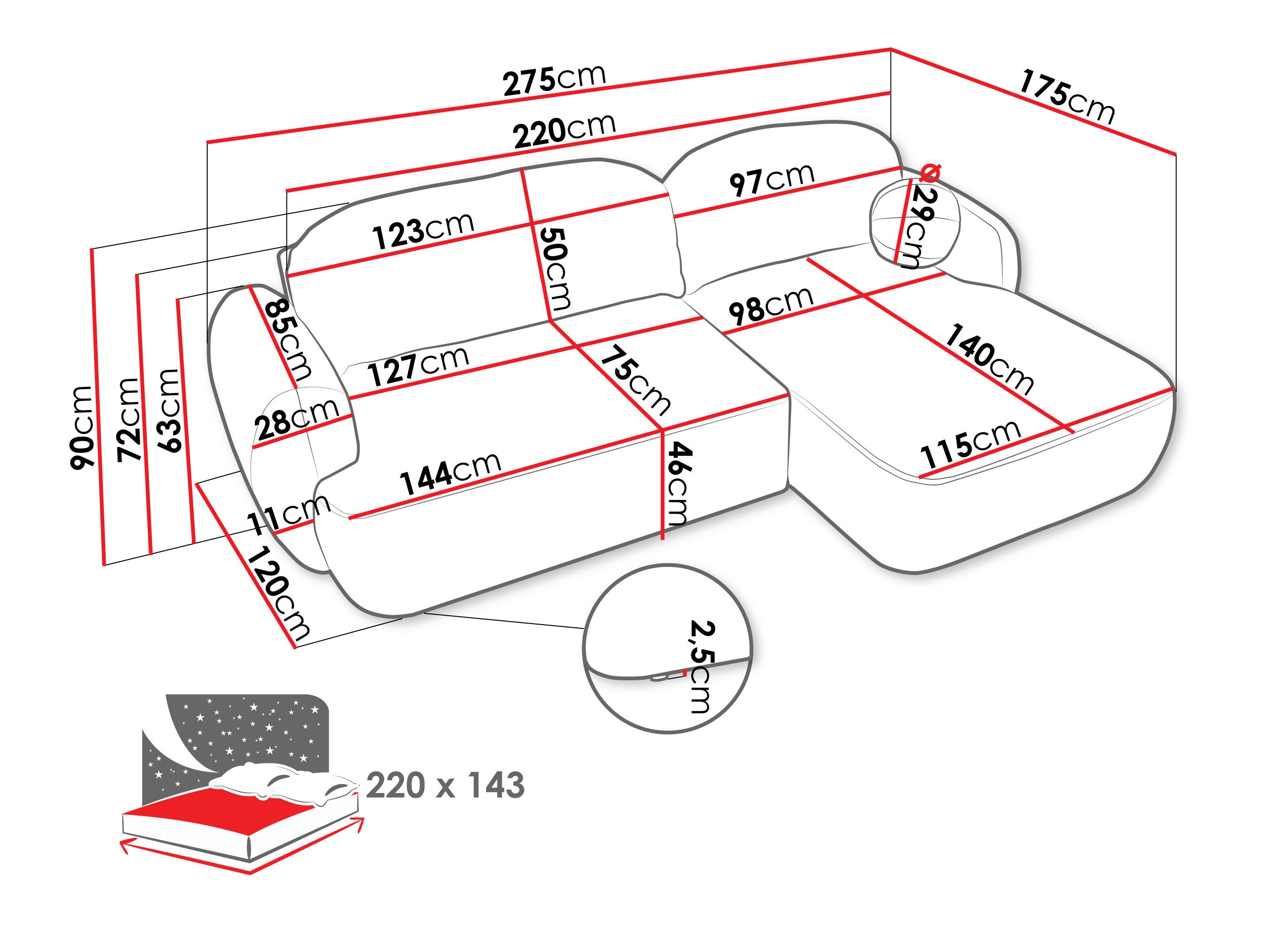 Minkštas kampas TrendyNest Ardea I (Now Or Never 03)