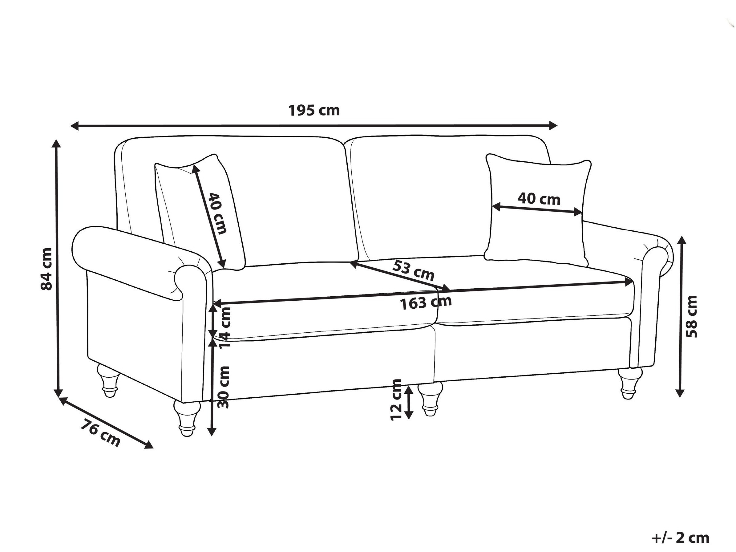 Sofa Berwyn 3035 (Taupe)