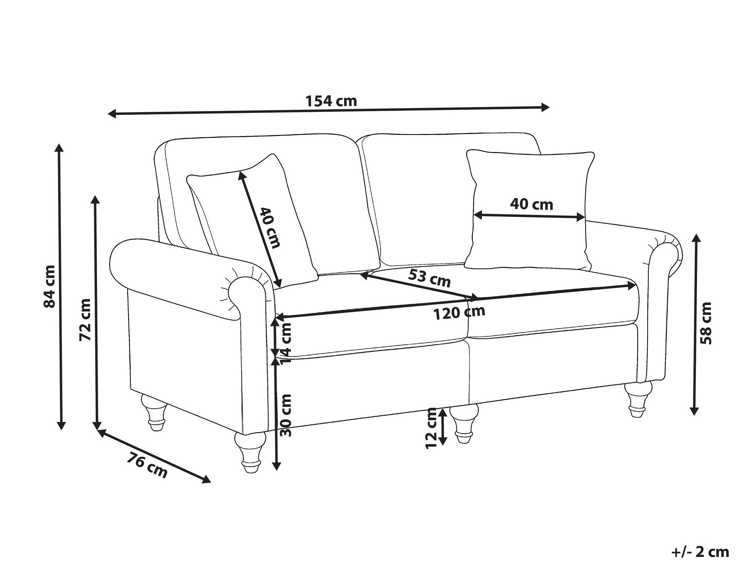 Sofa Berwyn 3036 (Ruda)