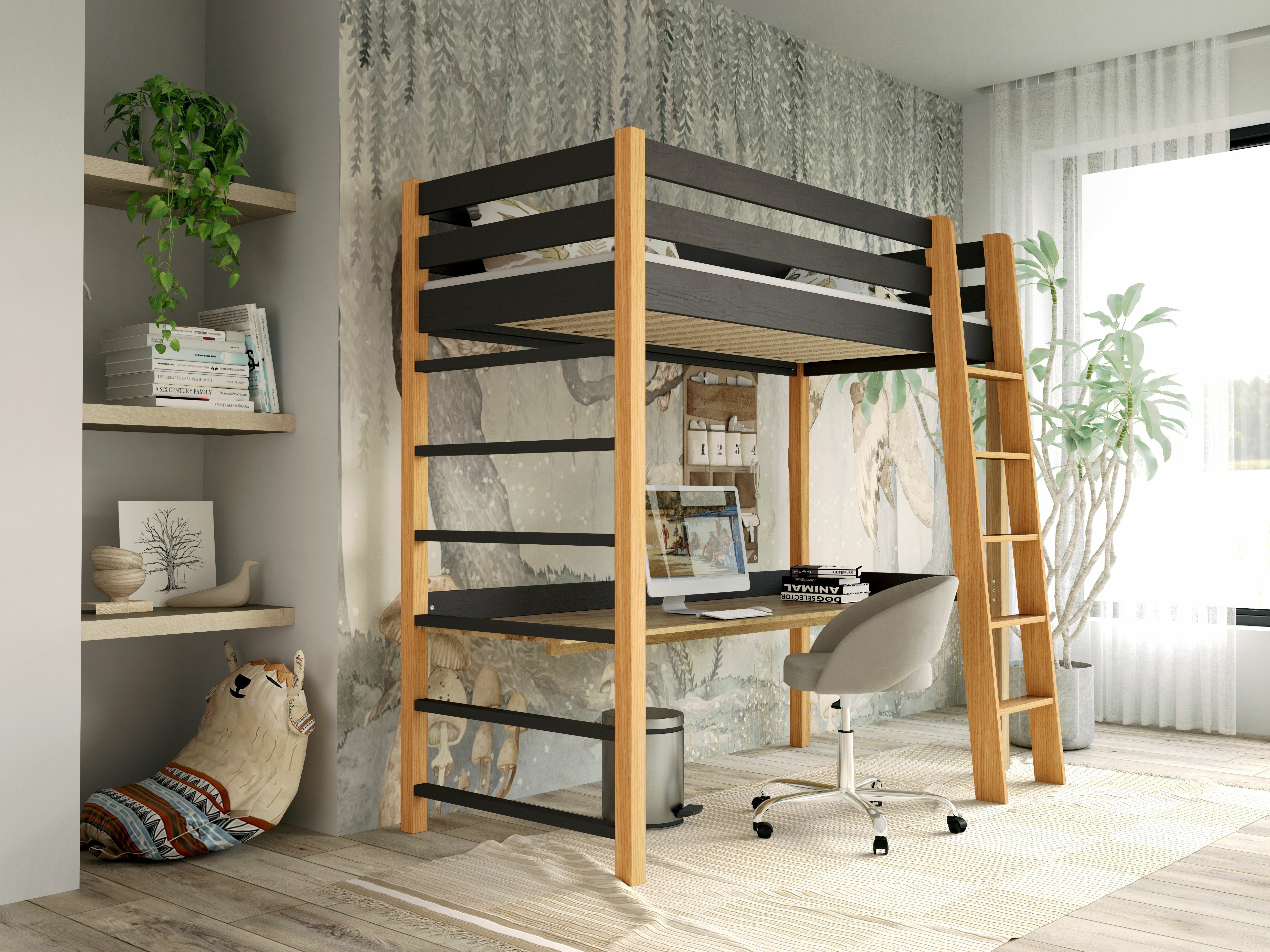 Aukšta lova Ogden 173 (Juoda)