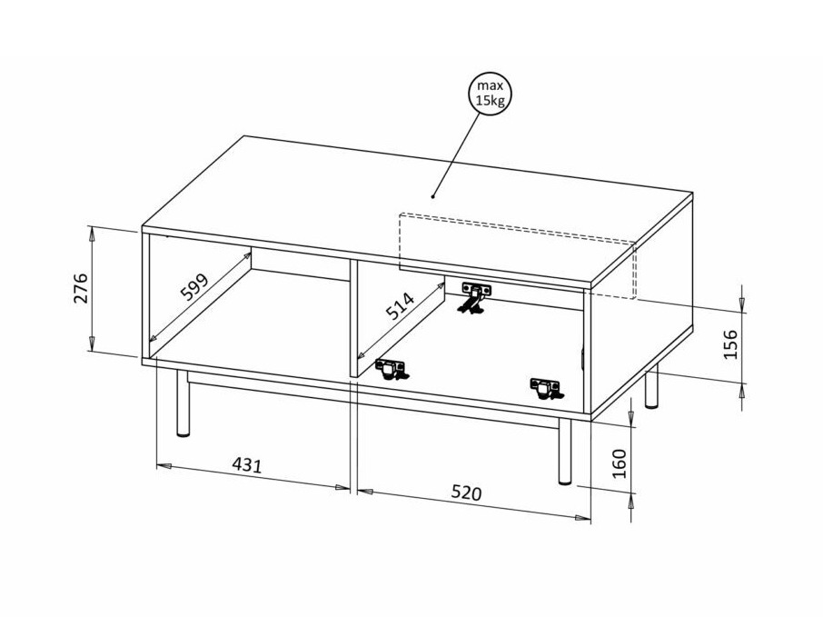 Žurnalinis staliukas Avimera 104