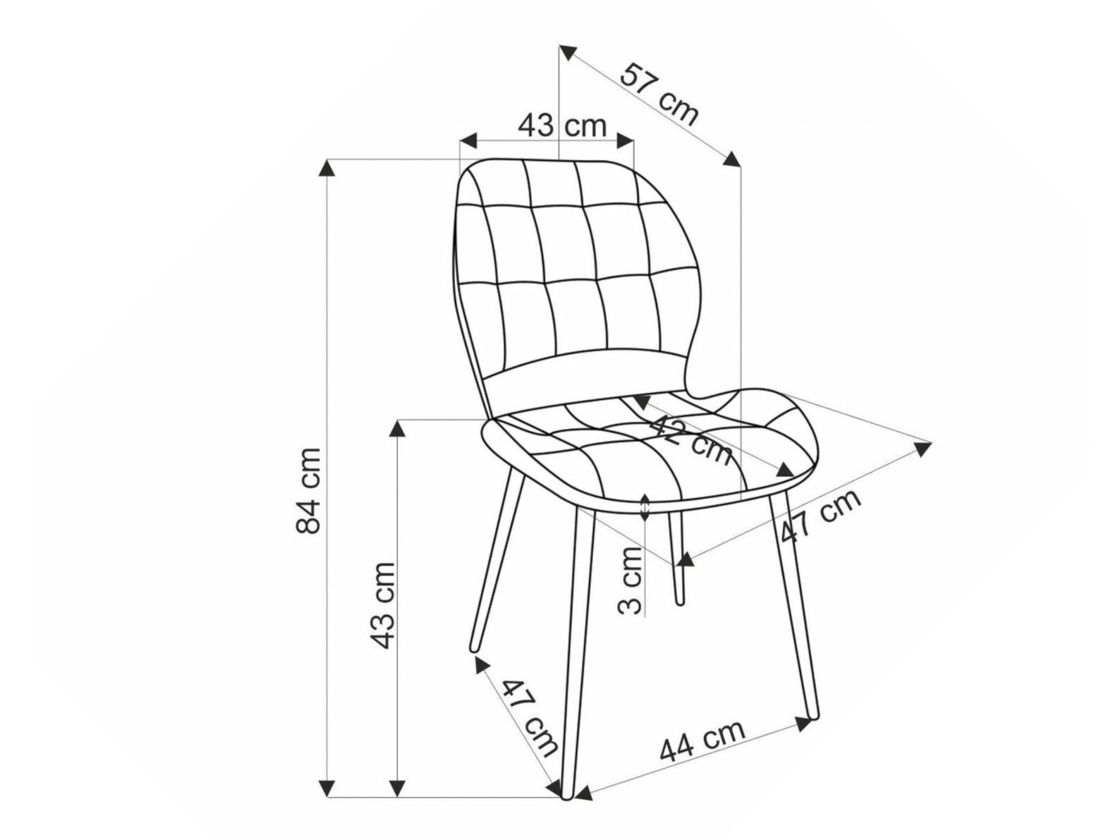 Kėdė ST8322 su pažeista pakuote