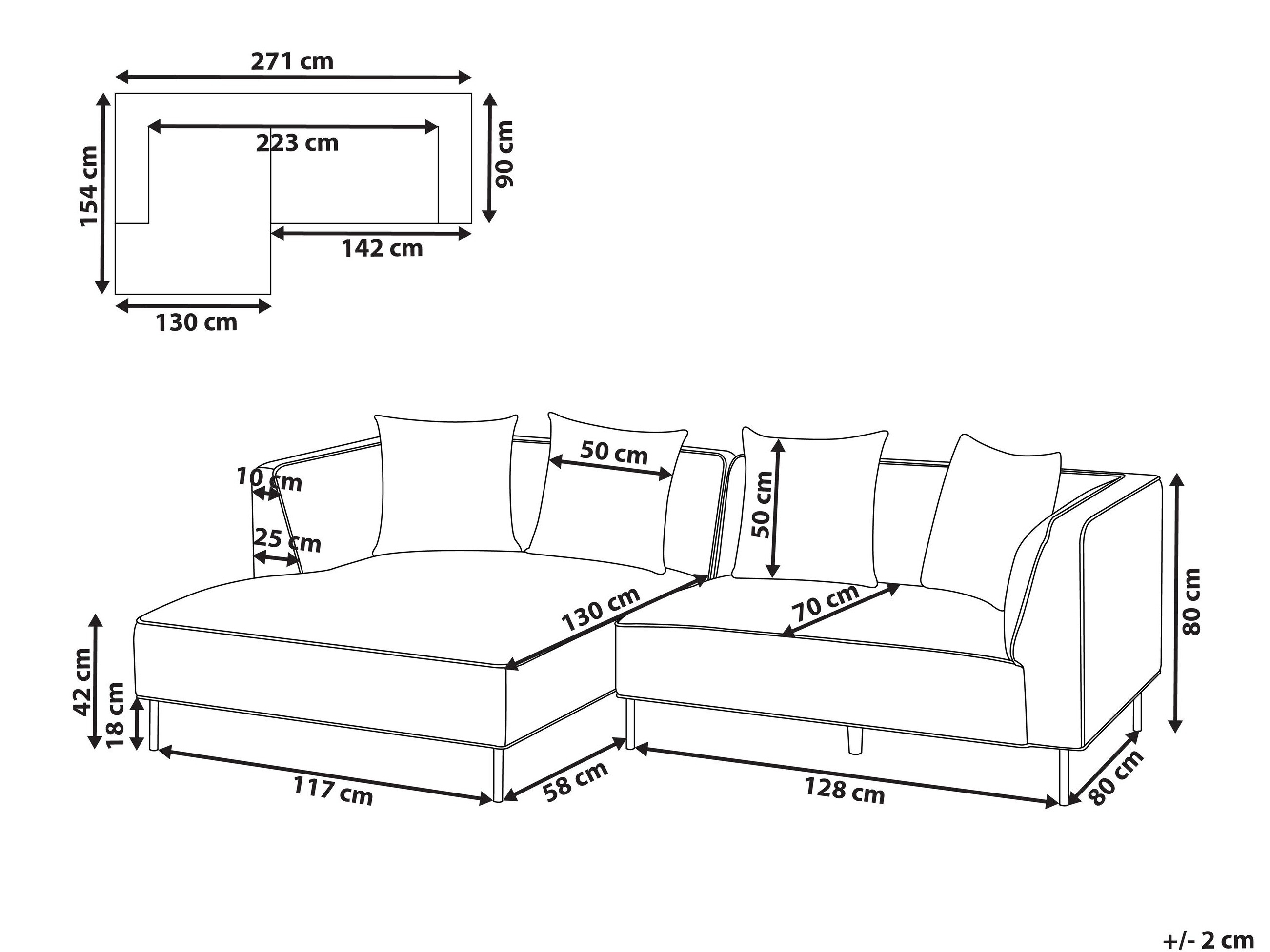 Modulinis minkštas kampas Berwyn 3083 (Ruda)