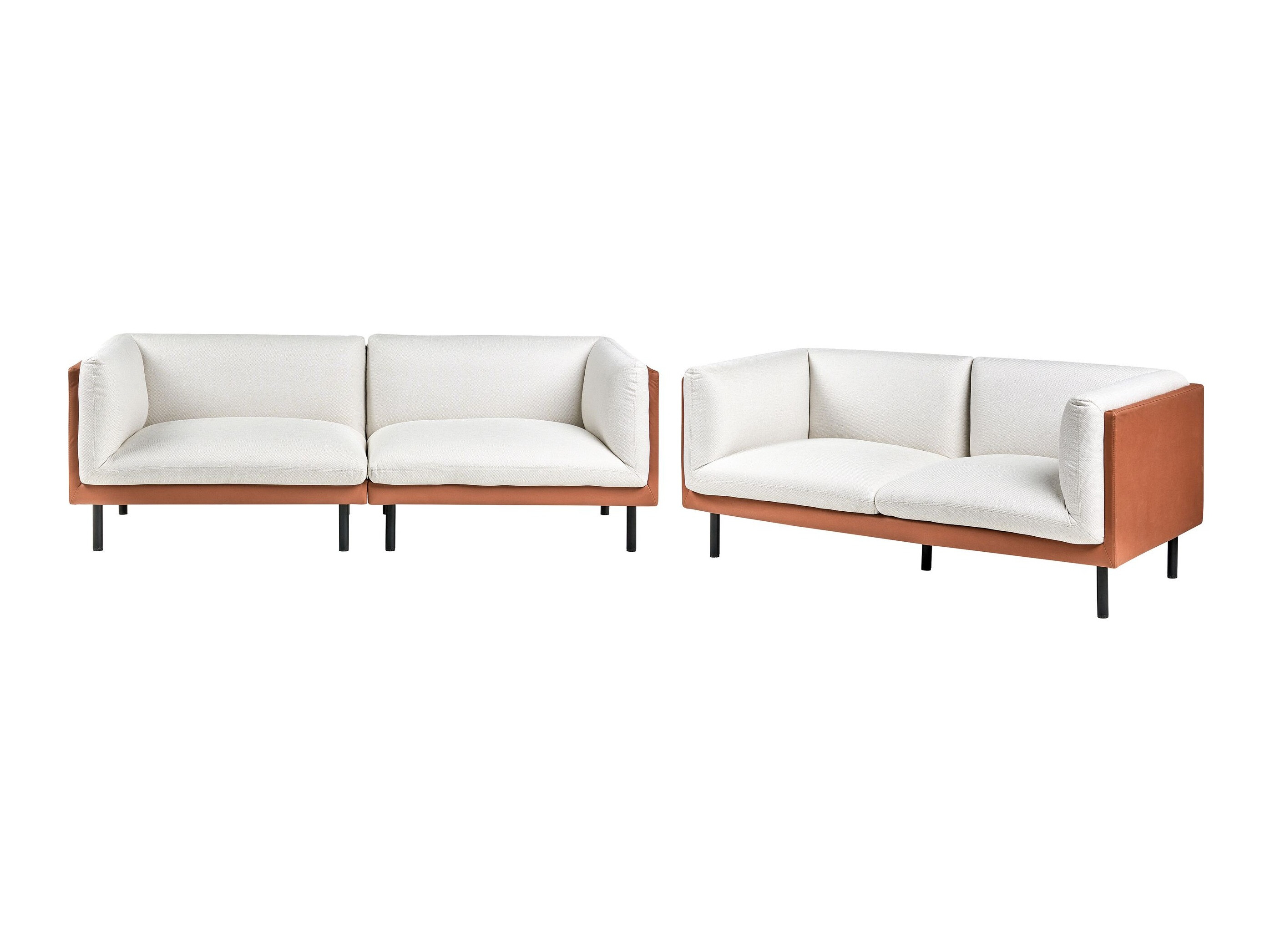 Minkštų baldų komplektas Berwyn 3085 (Balta + Ruda)