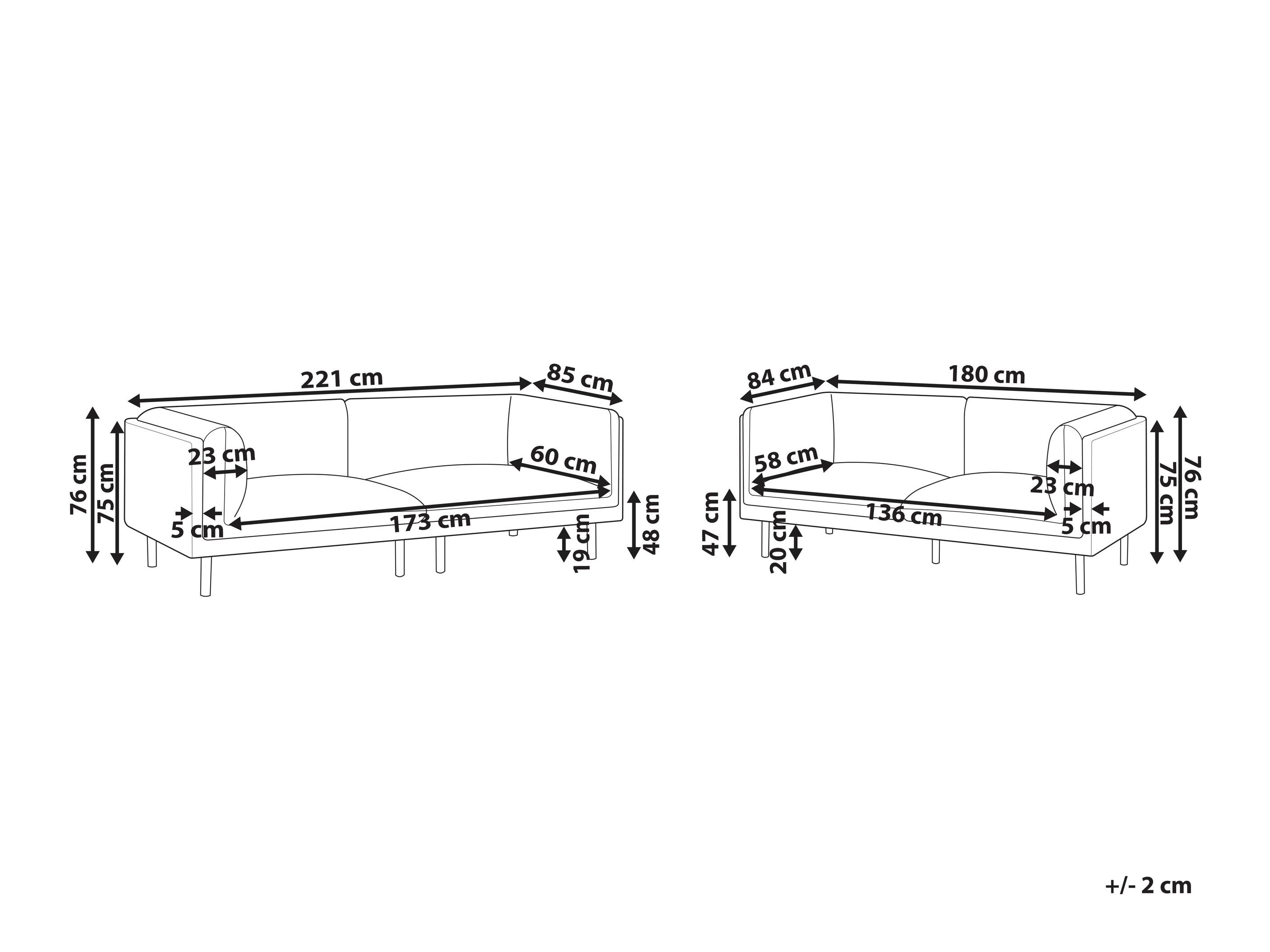 Minkštų baldų komplektas Berwyn 3085 (Balta + Ruda)