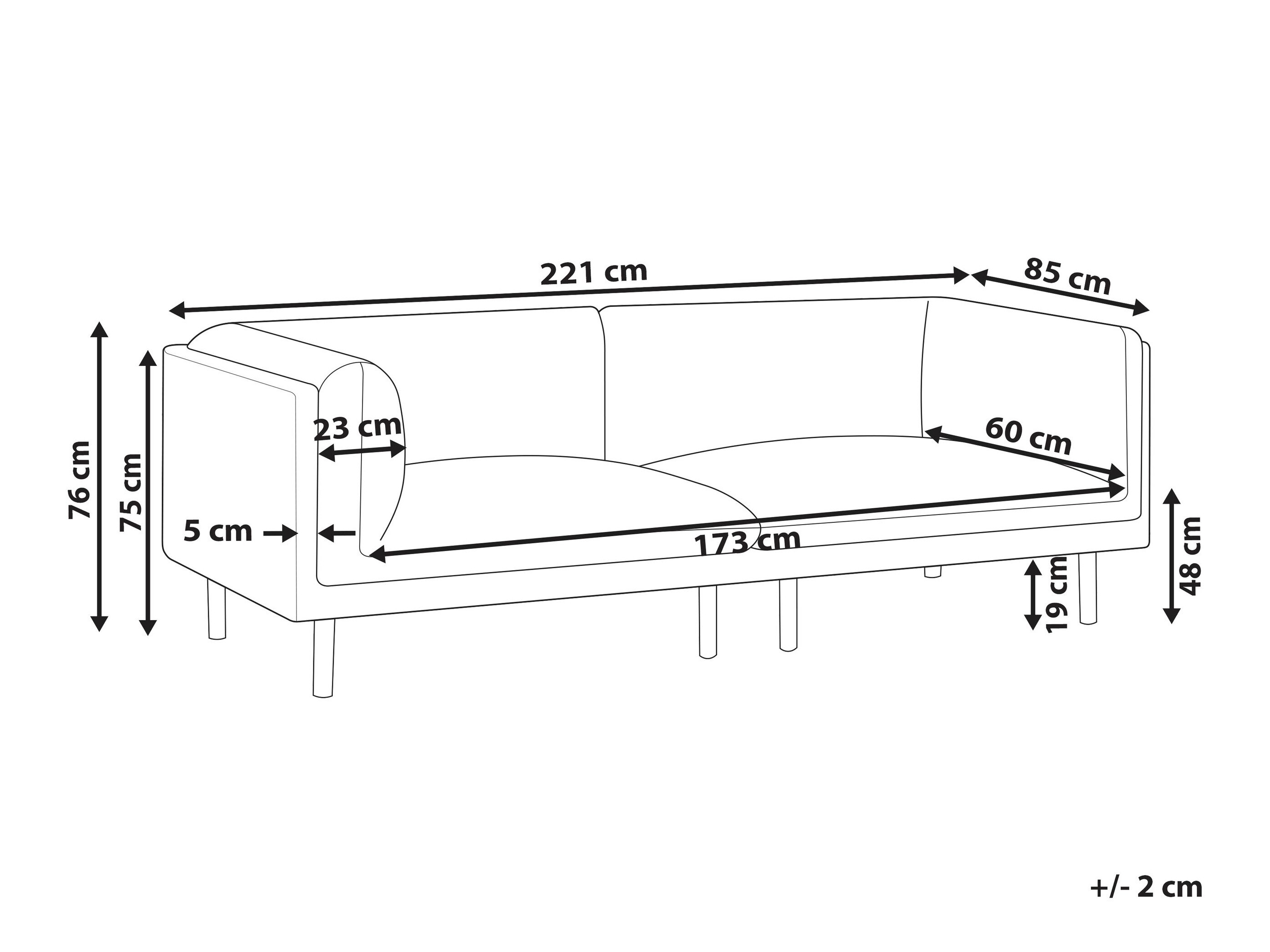 Sofa Berwyn 3082 (Balta + Ruda)