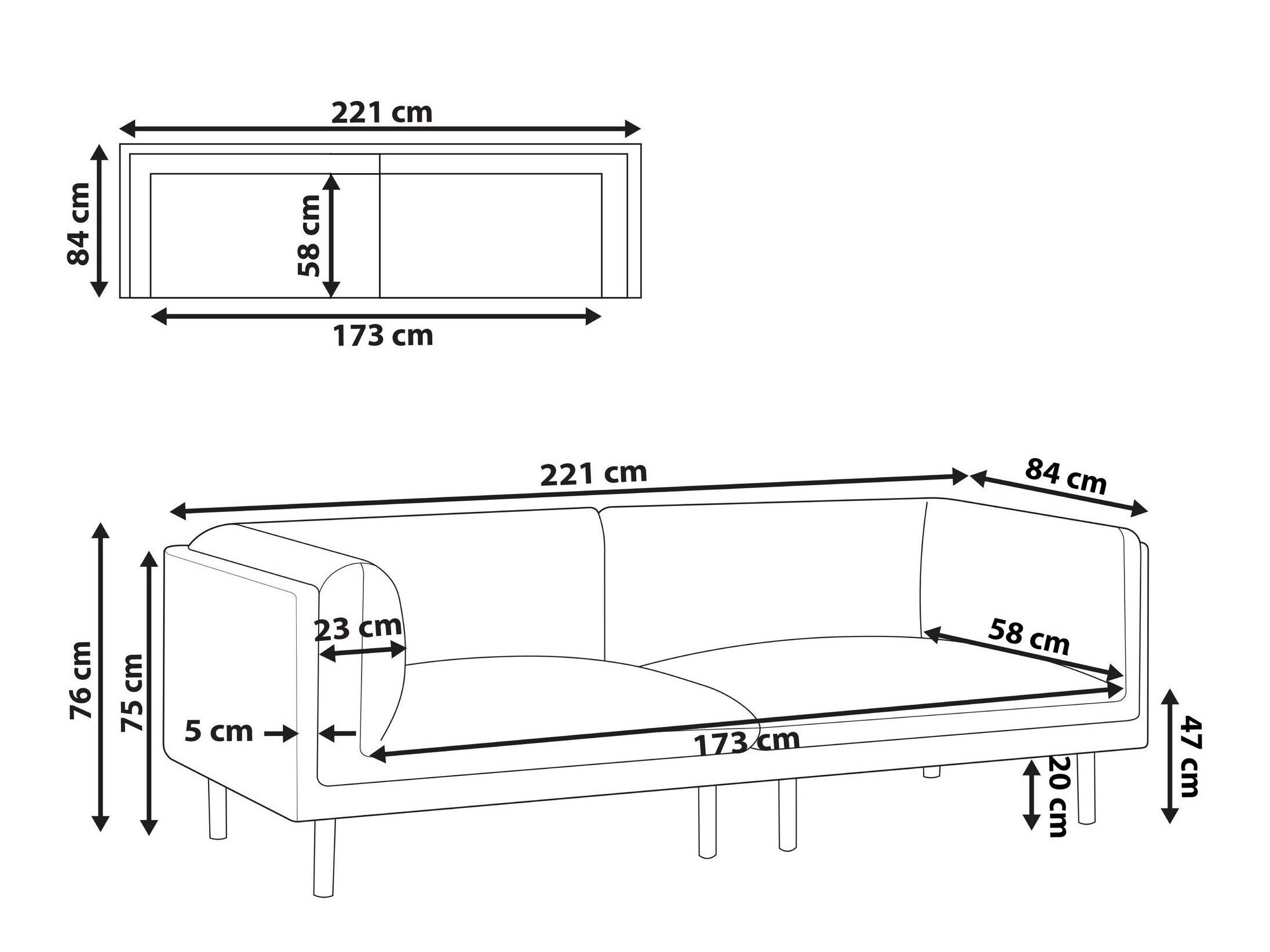 Sofa Berwyn 3082 (Tamsi mėlyna)