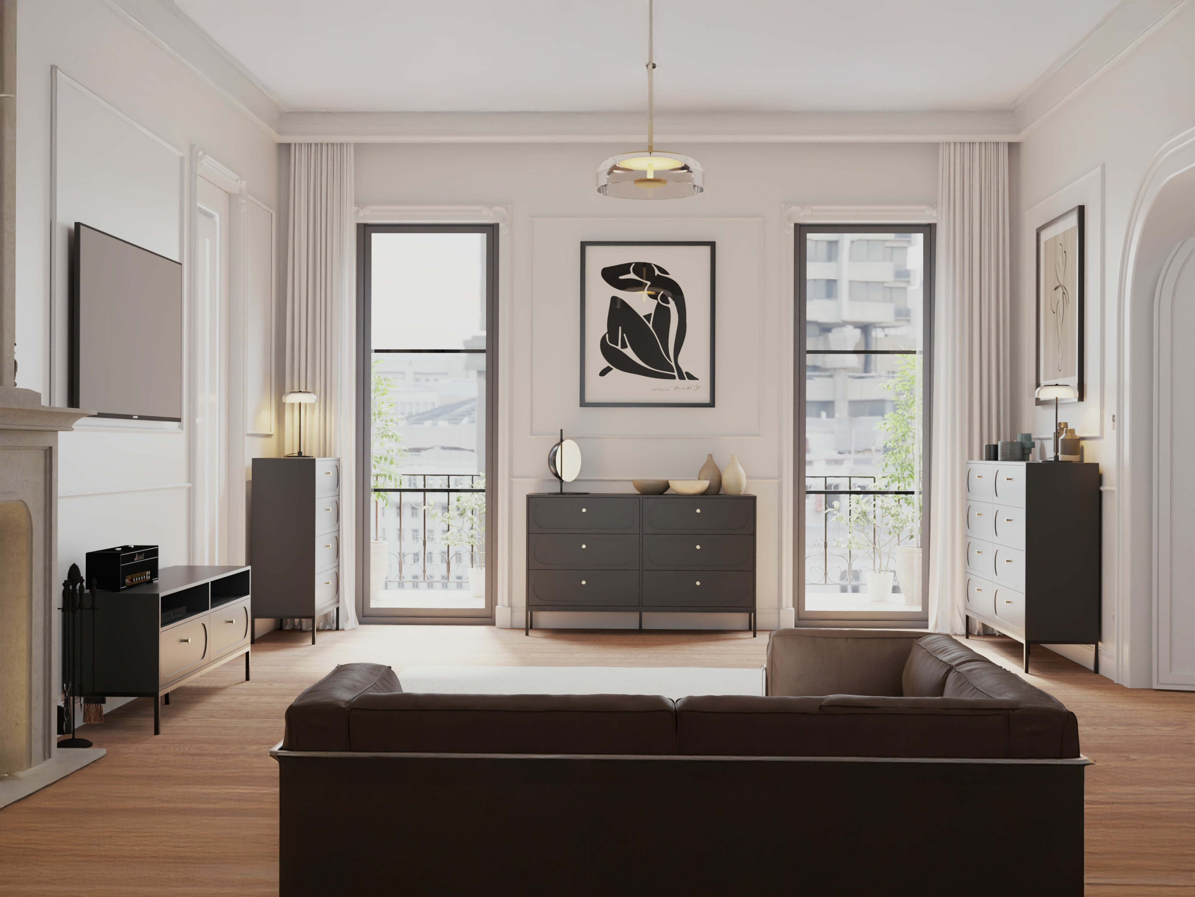 Komoda Bristol 234 (Juoda)