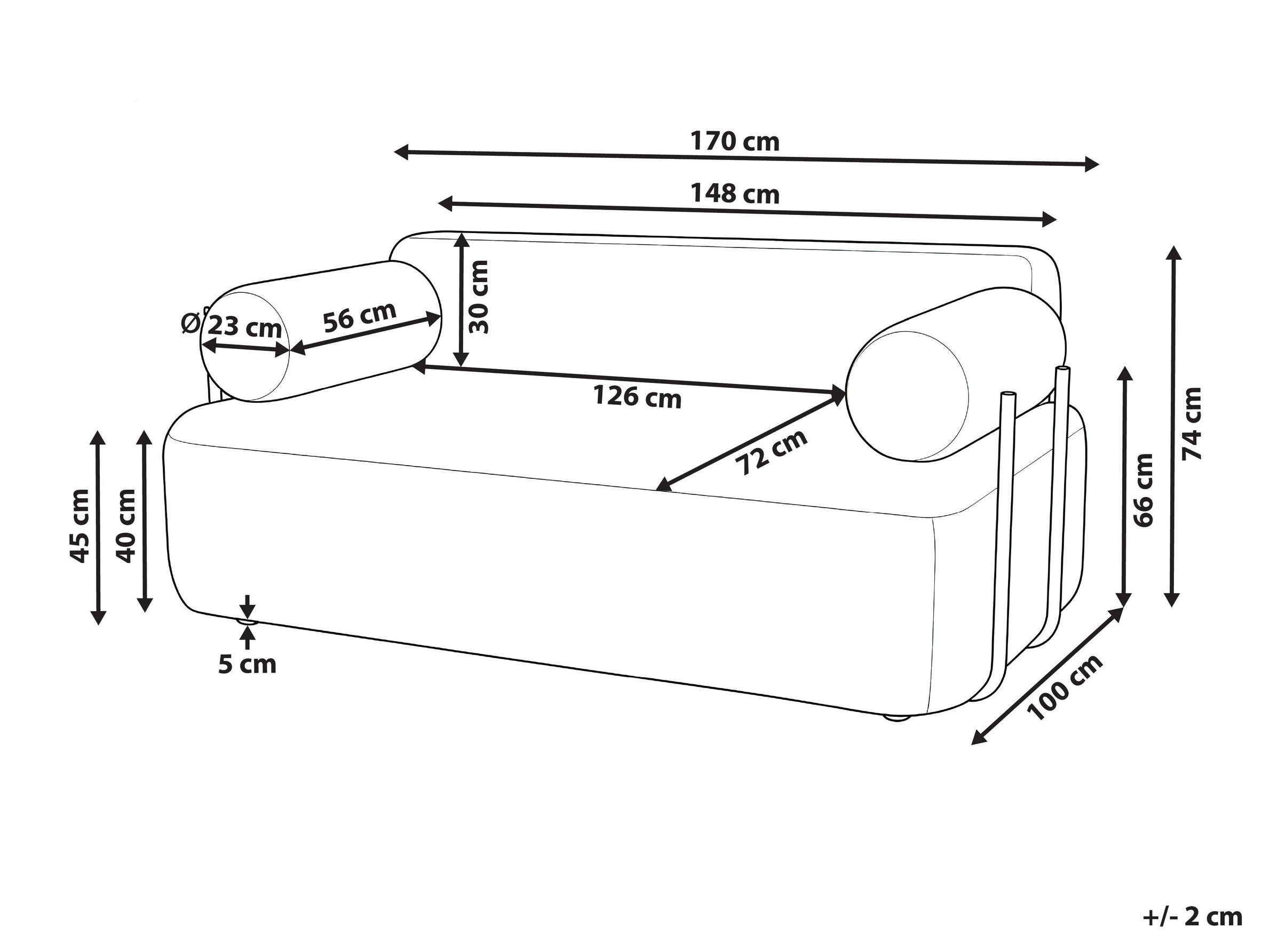 Sofa Berwyn 3094 (Šviesi pilka)