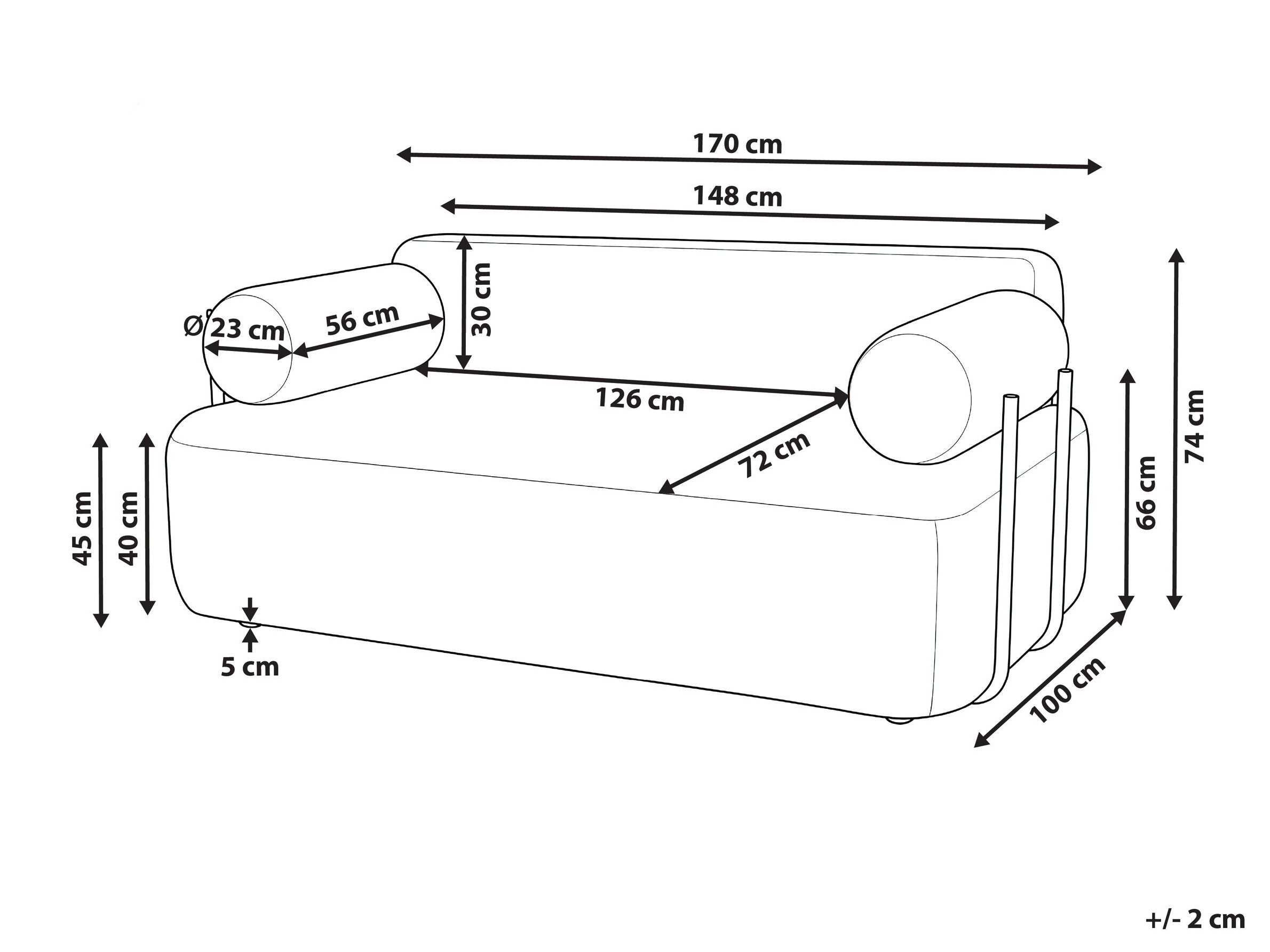 Sofa Berwyn 3094 (Tamsi ruda)