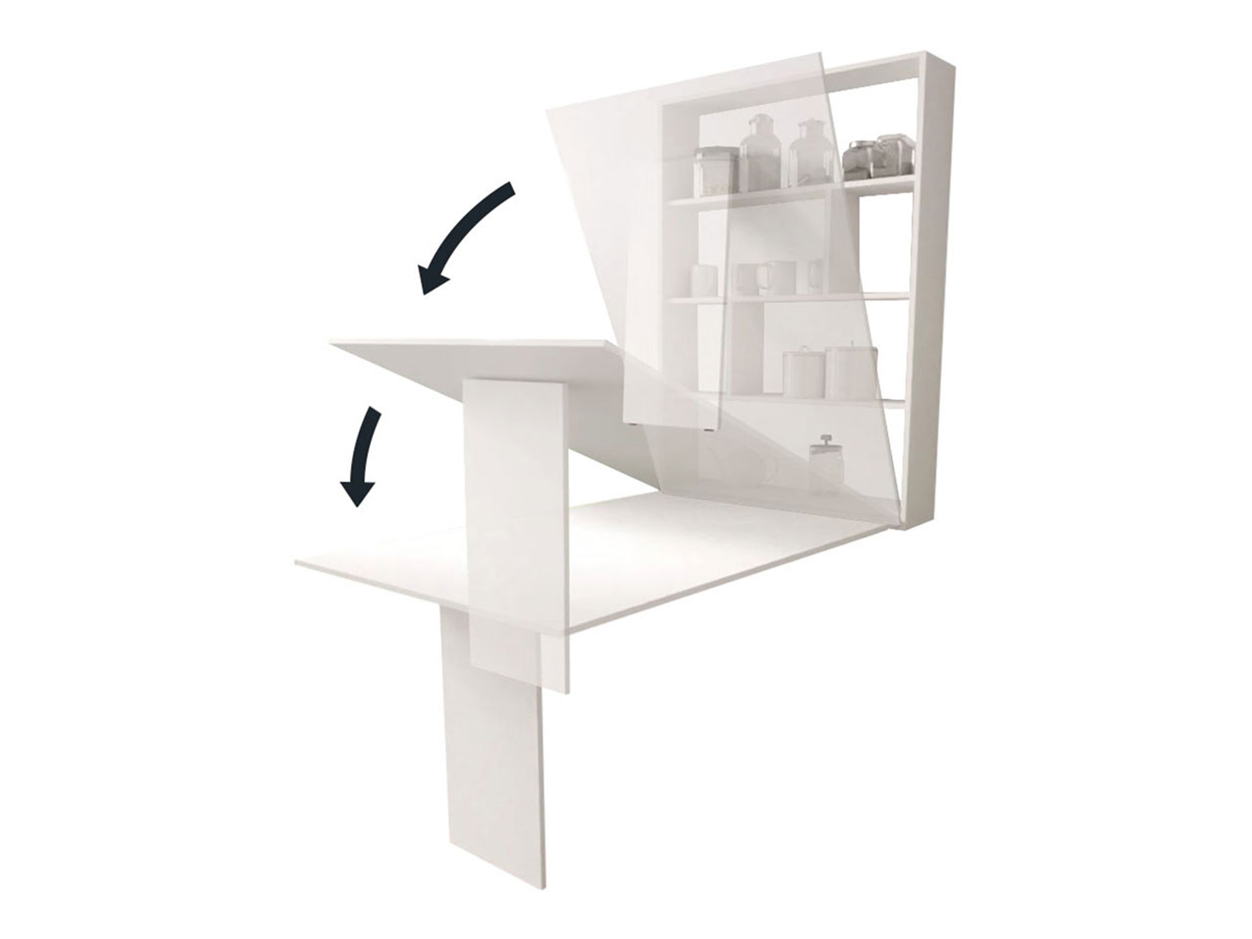 Sulankstomas stalas Pinis III (Juoda + Votan ąžuolas)