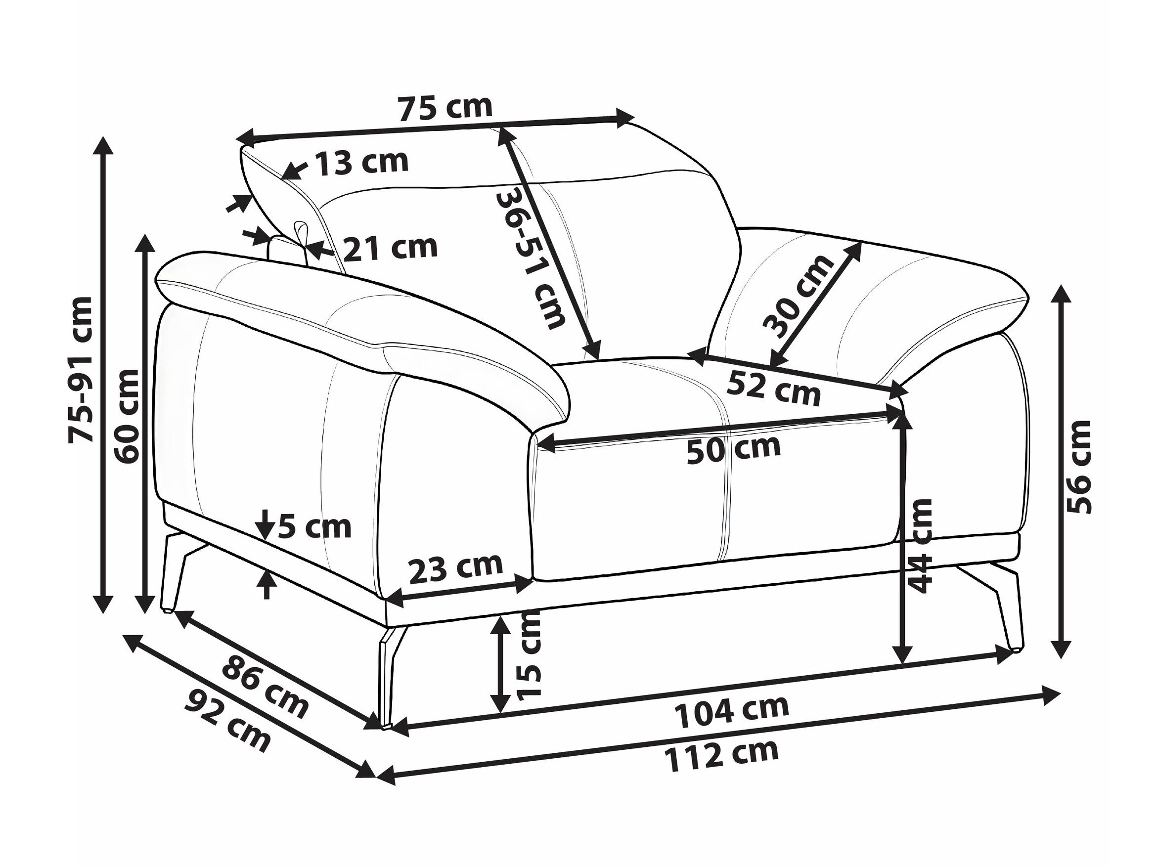 Fotelis Berwyn 3124 (Smėlinė)